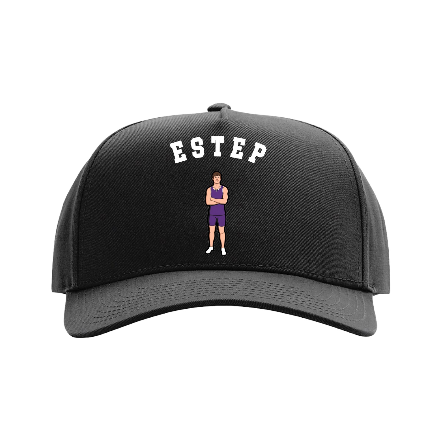 Full Fabric Five-Panel Champ Cap — Shirsey Arch in Black