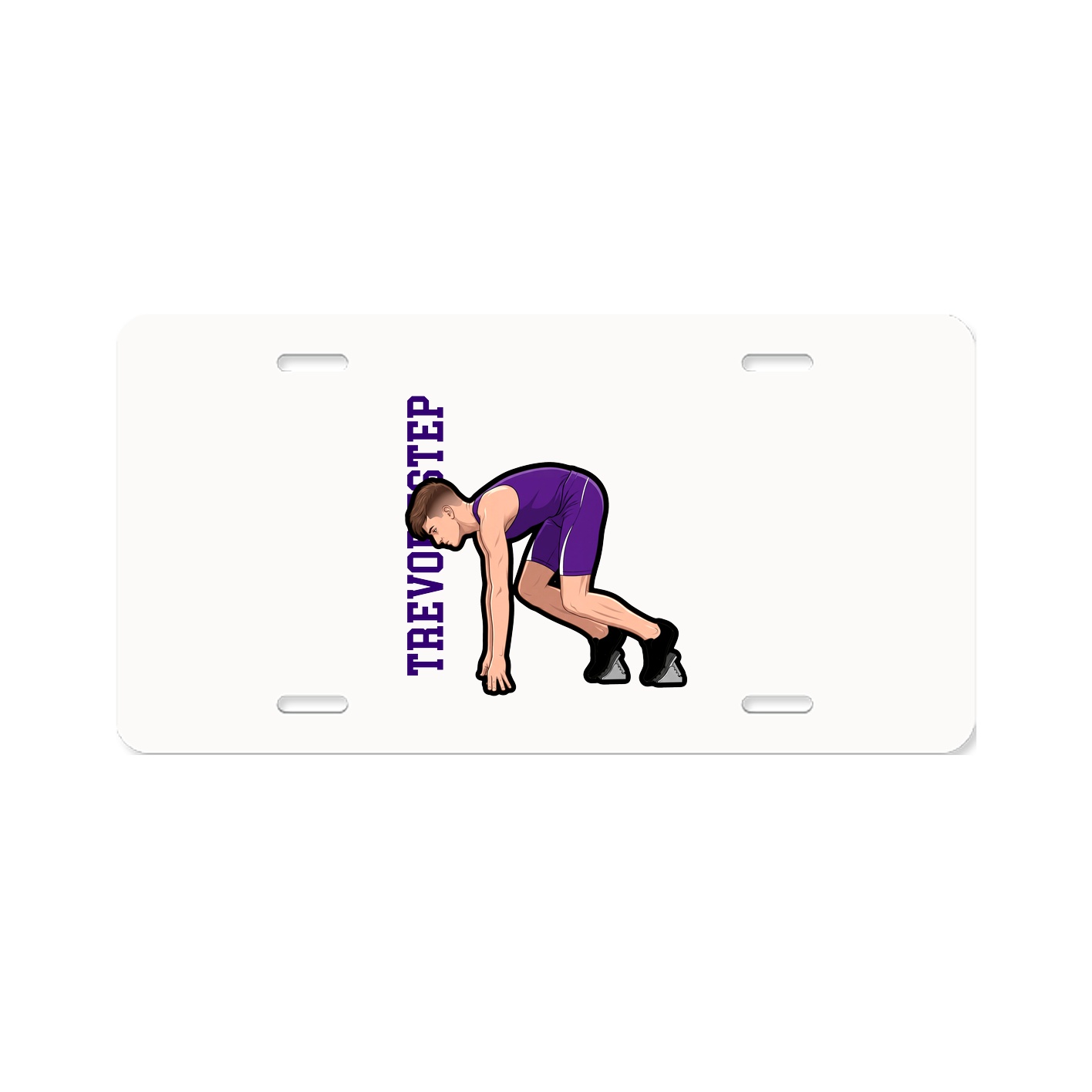 License Plate — Name Vertical in Classic