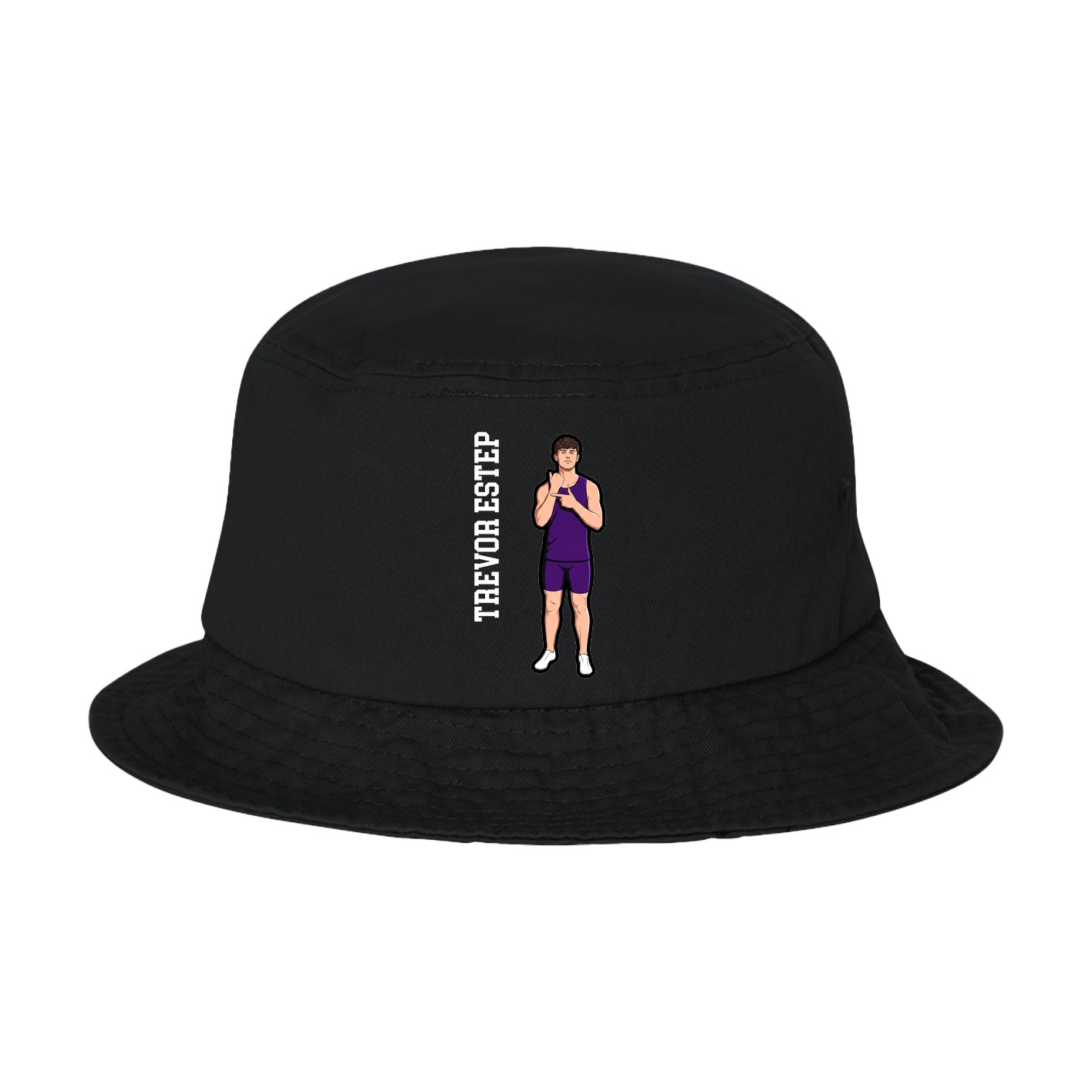 Bucket Cap — Name Vertical in Black