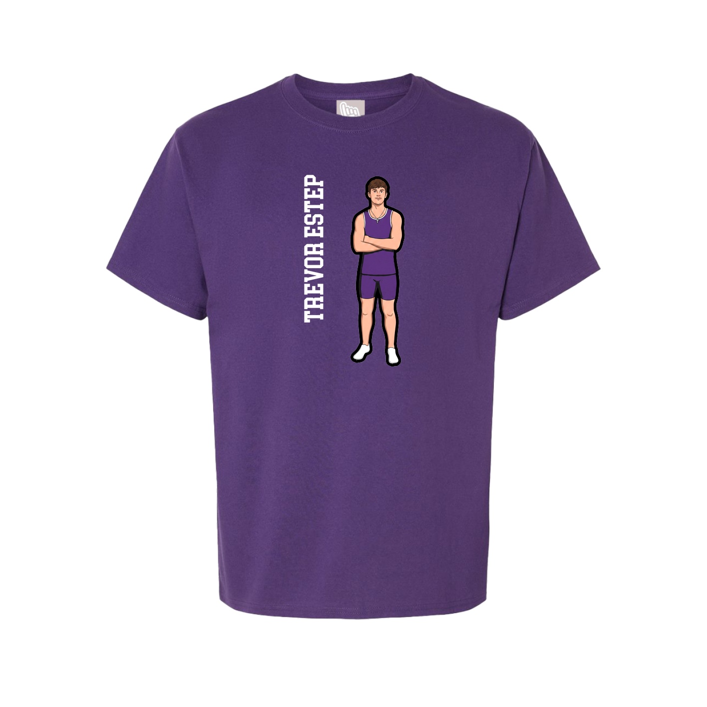Youth Tee — Name Vertical in Purple