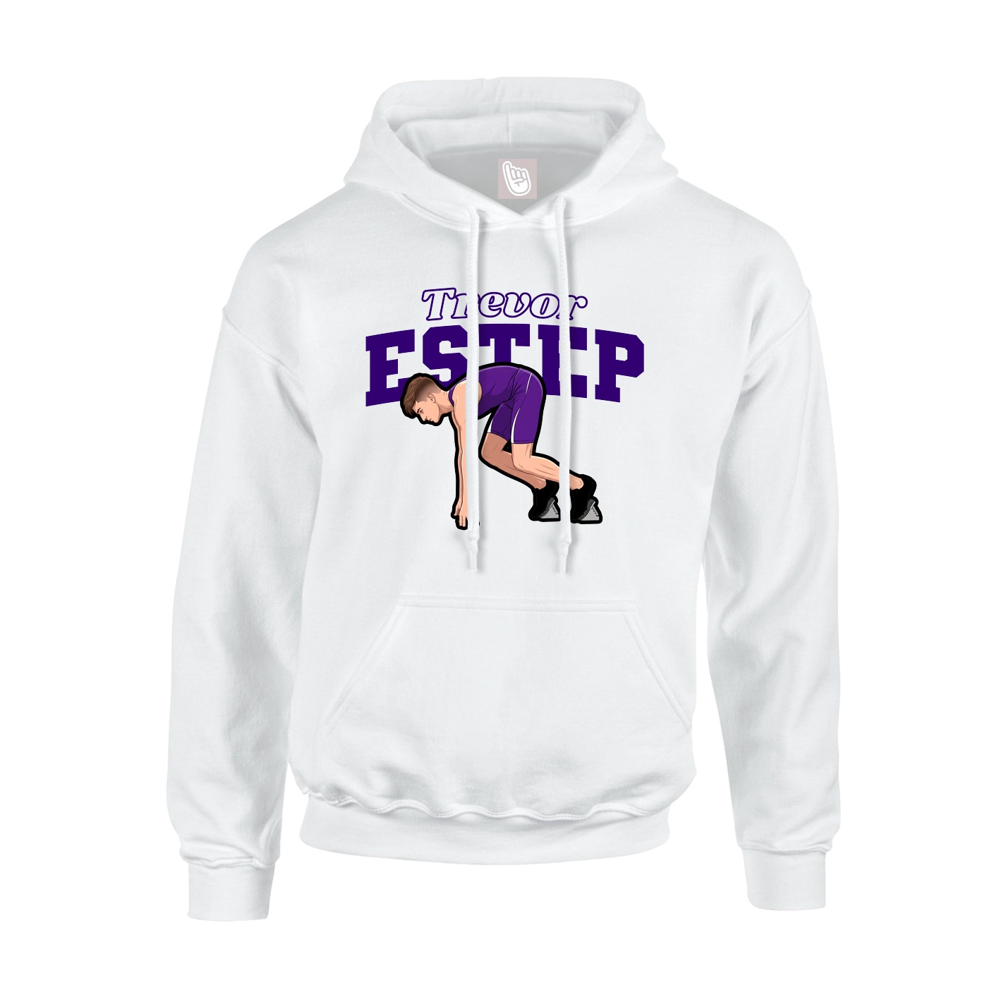 Hoodie — Name Arch in White
