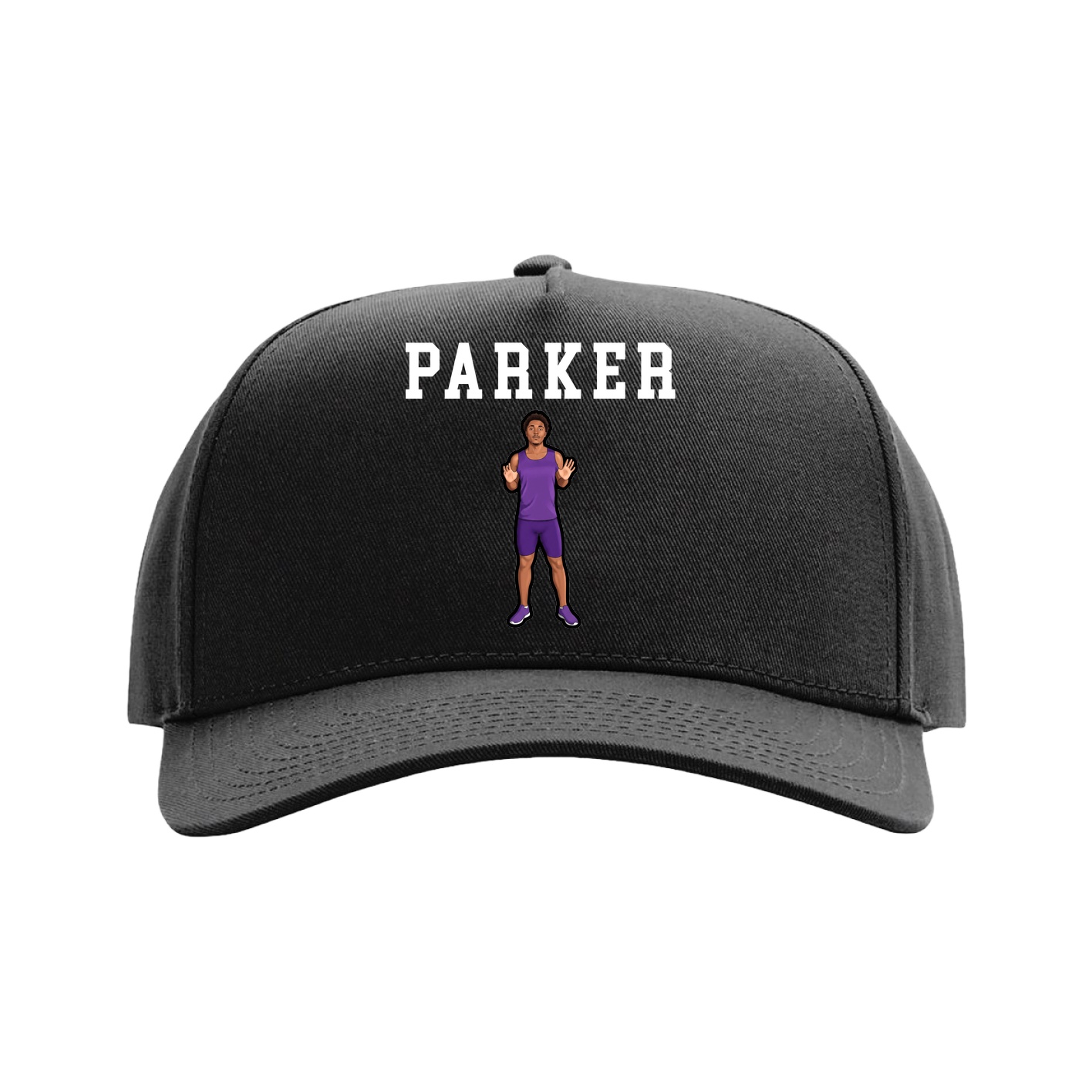 Full Fabric Five-Panel Champ Cap — Shirsey in Black