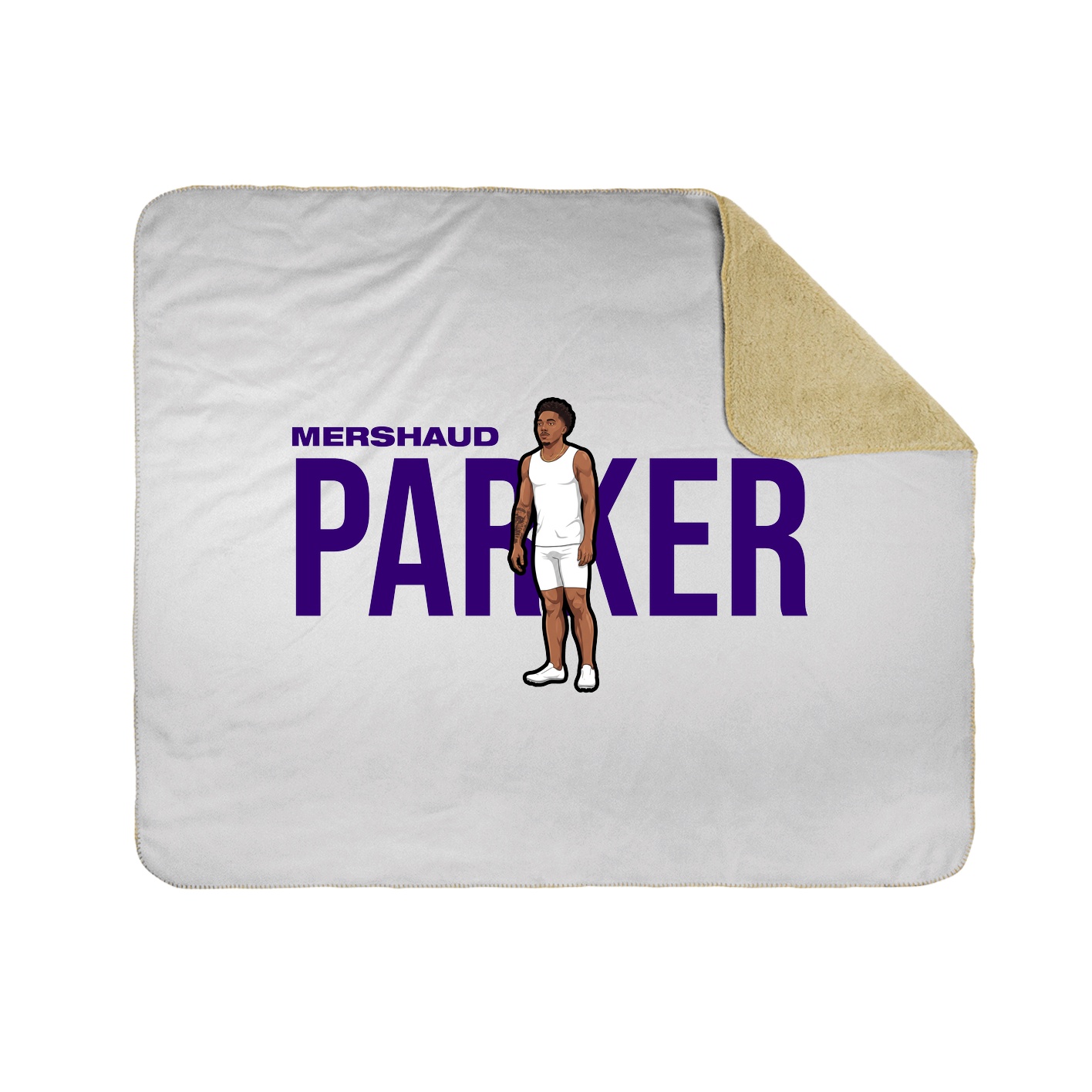 Throw Blanket — Player Name in White