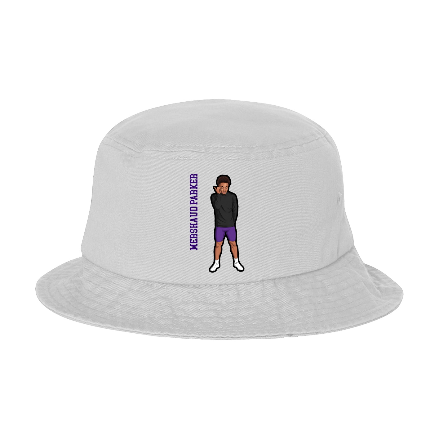 Bucket Cap — Name Vertical in White