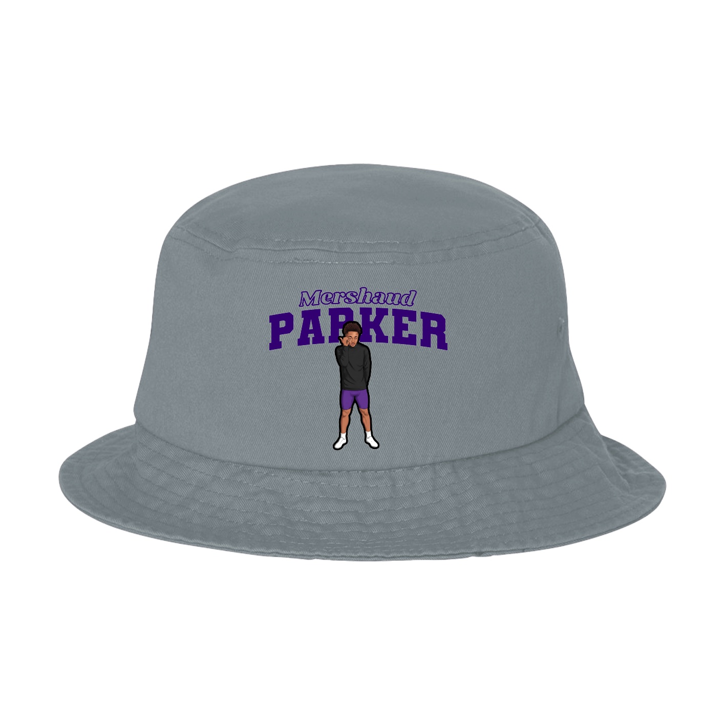 Bucket Cap — Name Arch in Grey