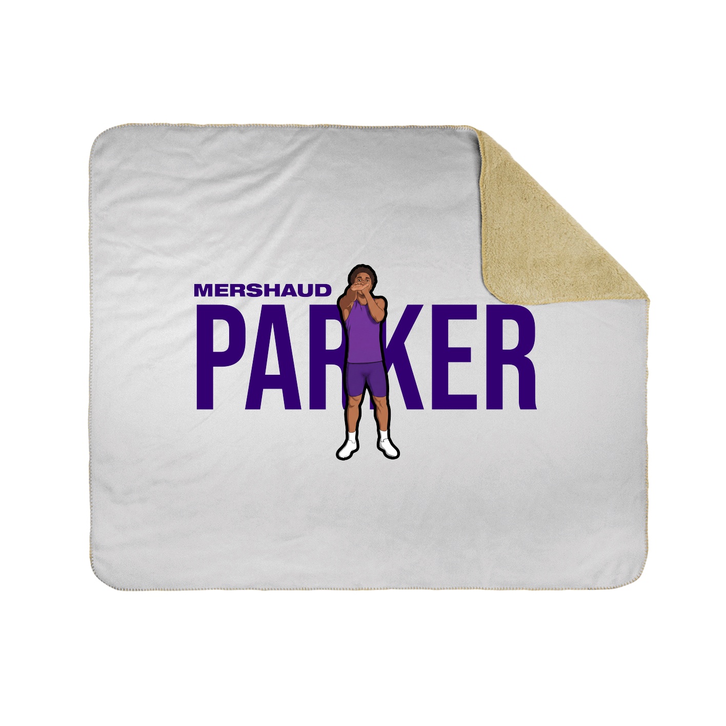 Throw Blanket — Player Name in White