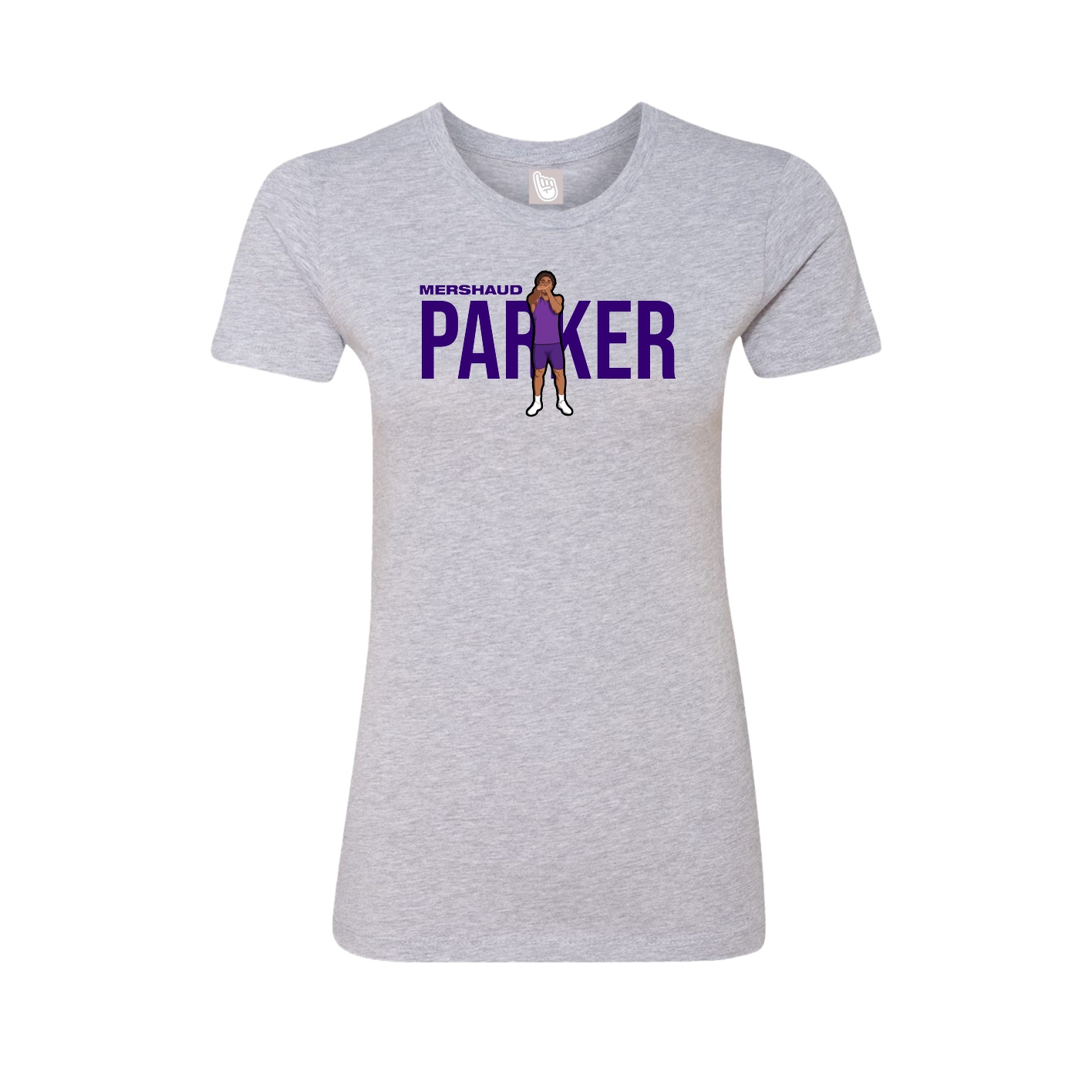 Fitted Women's Tee — Player Name in Grey