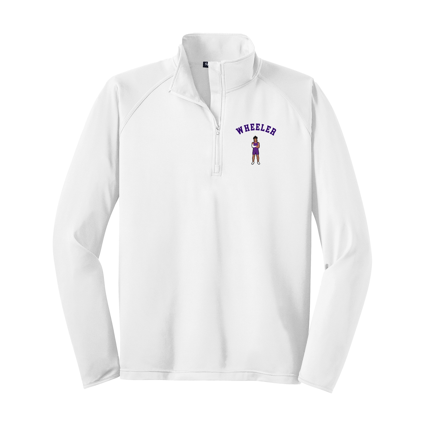 Q-Zip Pullover — Shirsey Arch in White
