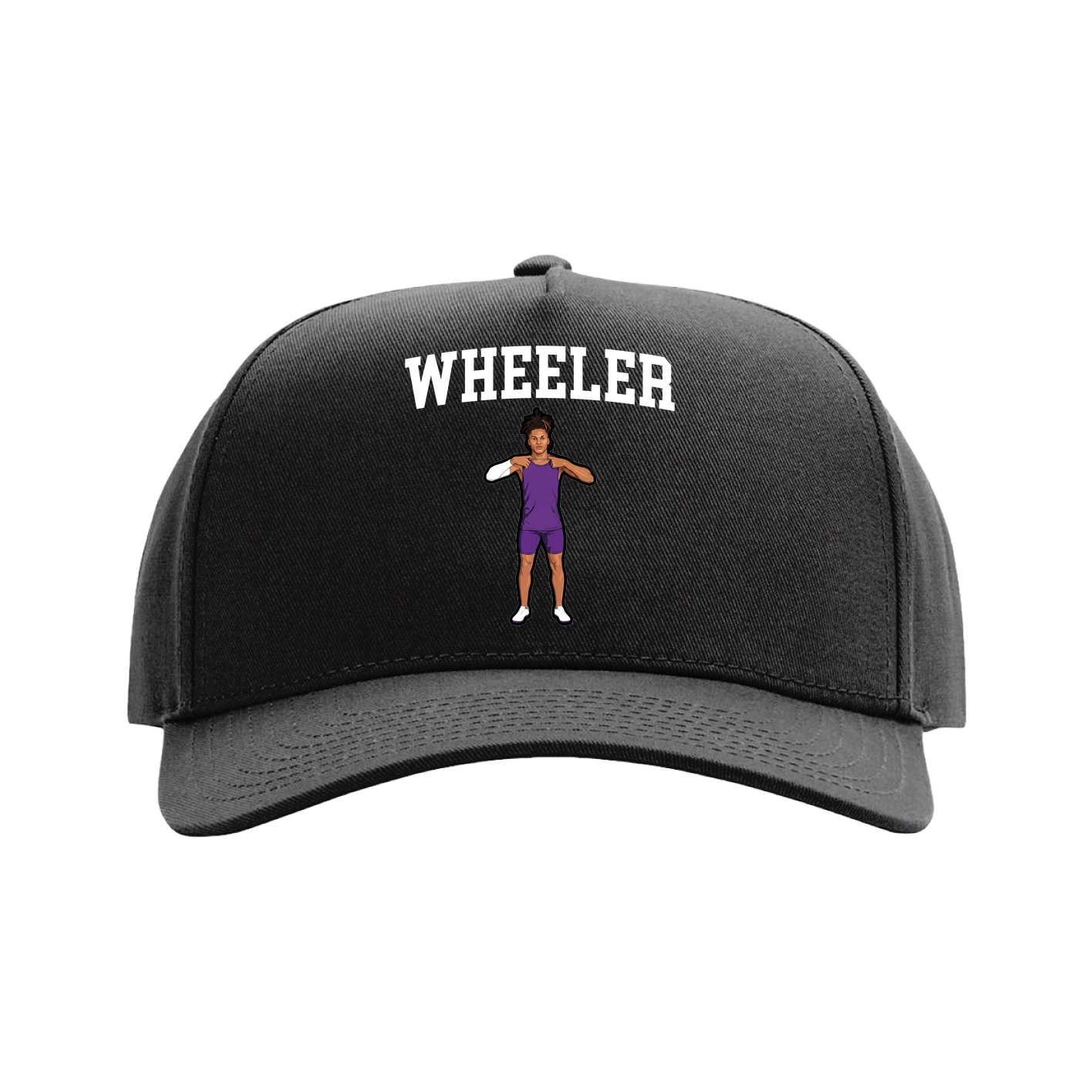 Full Fabric Five-Panel Champ Cap — Shirsey in Black