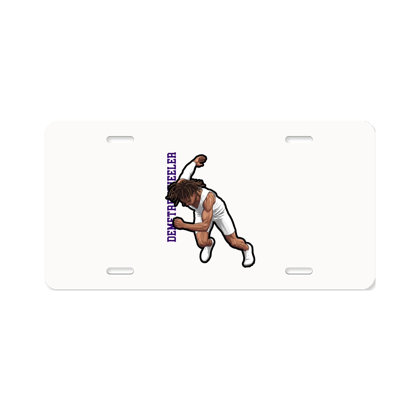 License Plate — Name Vertical in Classic