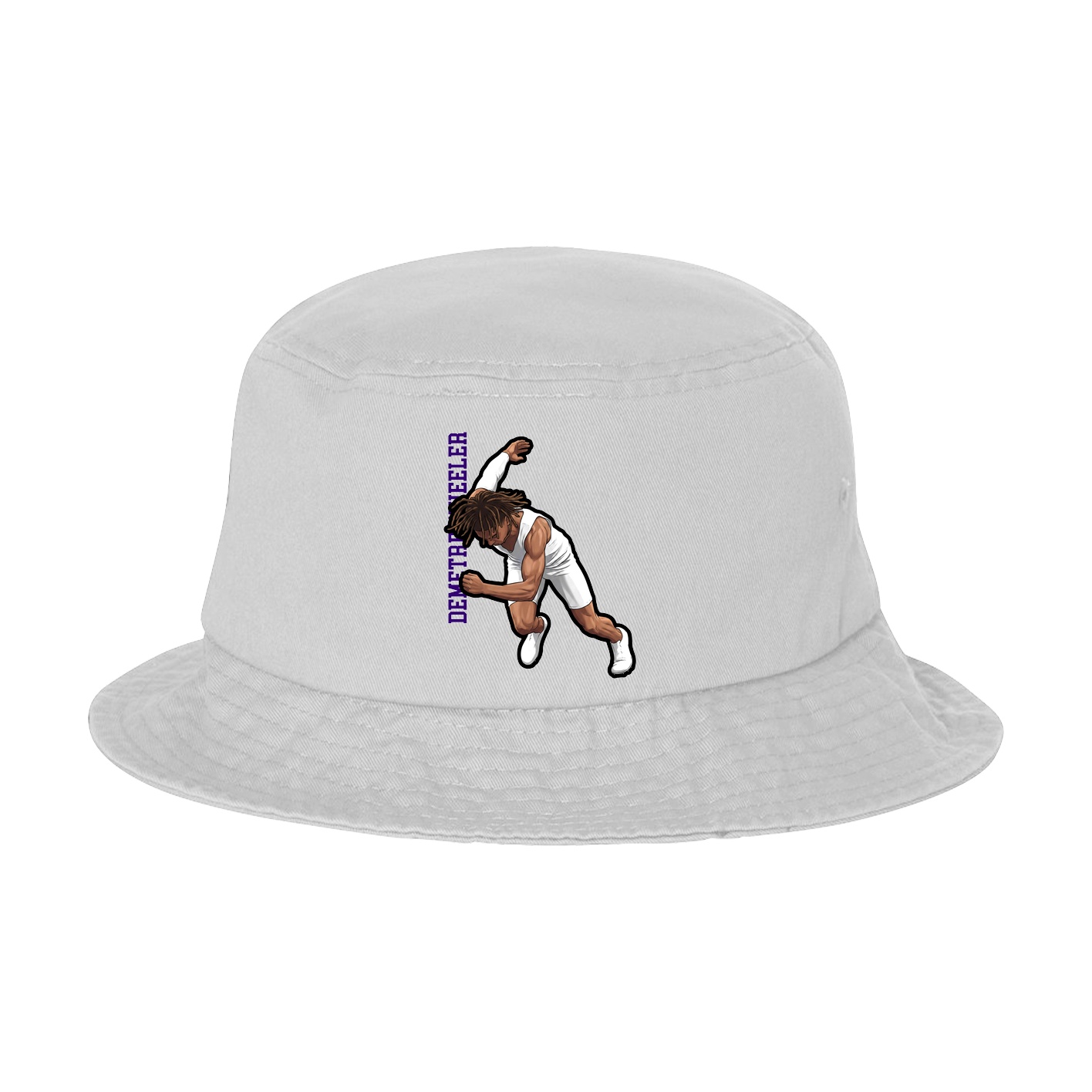 Bucket Cap — Name Vertical in White