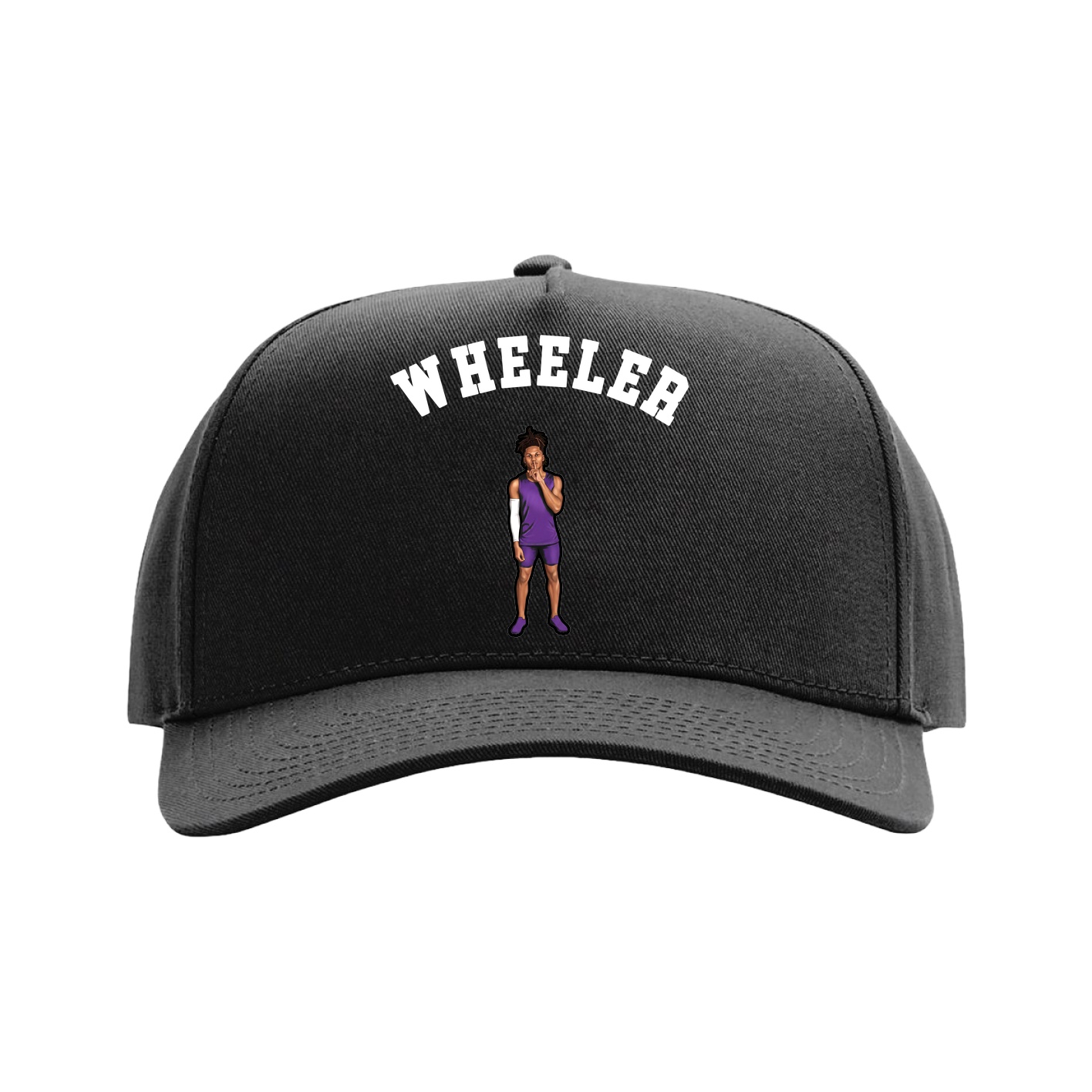 Full Fabric Five-Panel Champ Cap — Shirsey Arch in Black