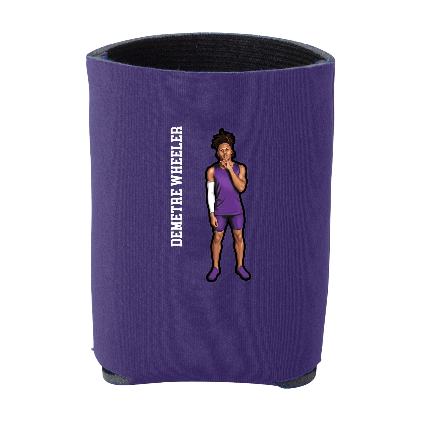 Can Holder — Name Vertical in Purple