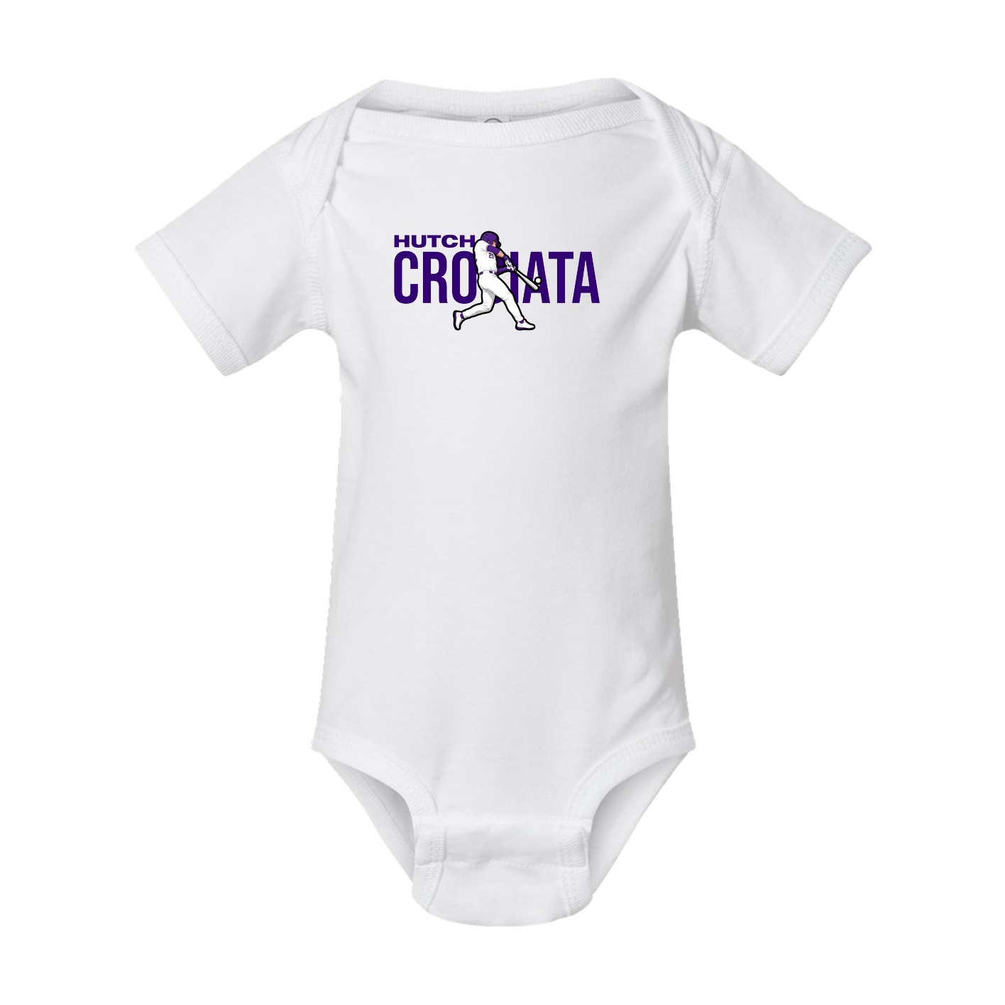 Baby Onesie — Player Name in White