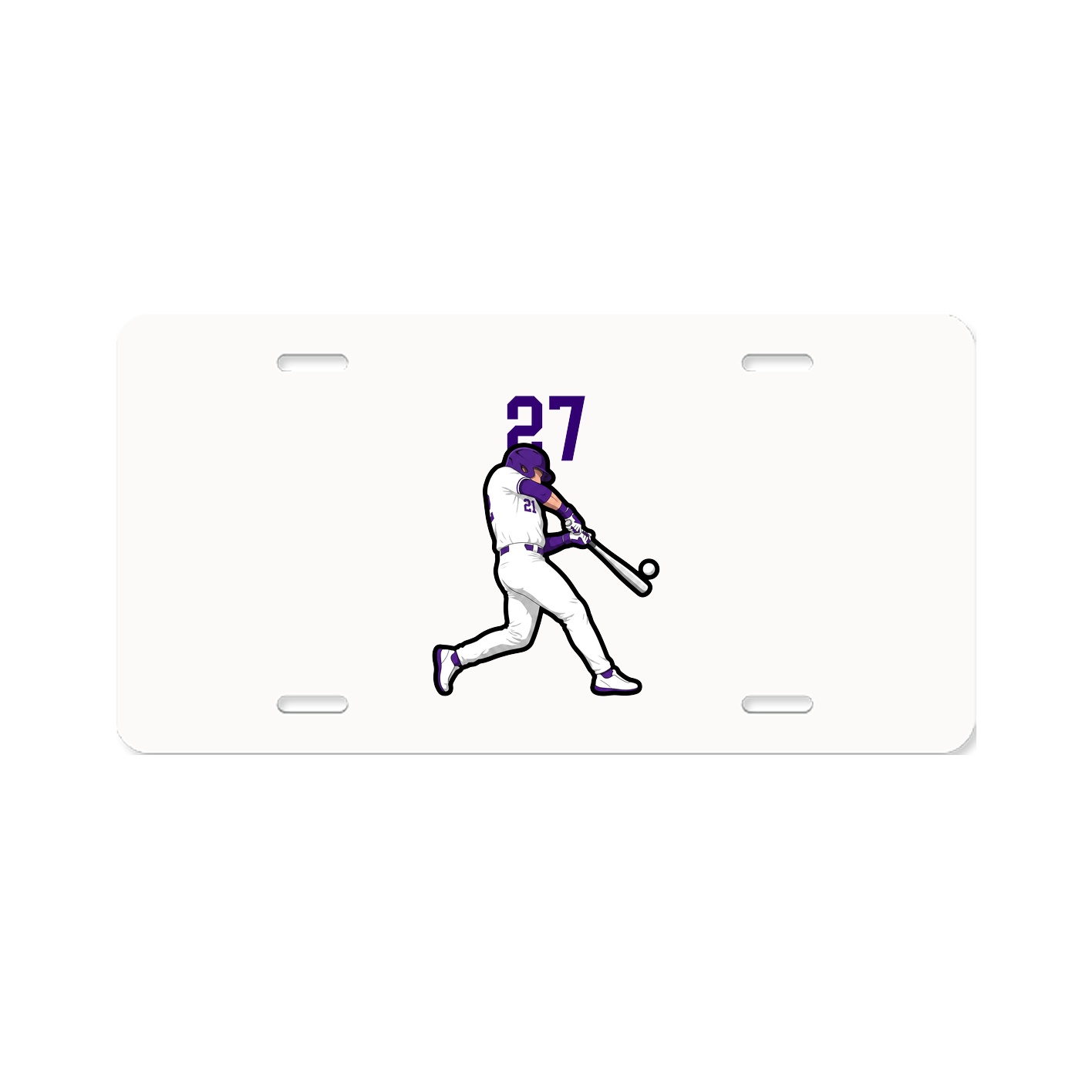 License Plate — Number Top in Classic