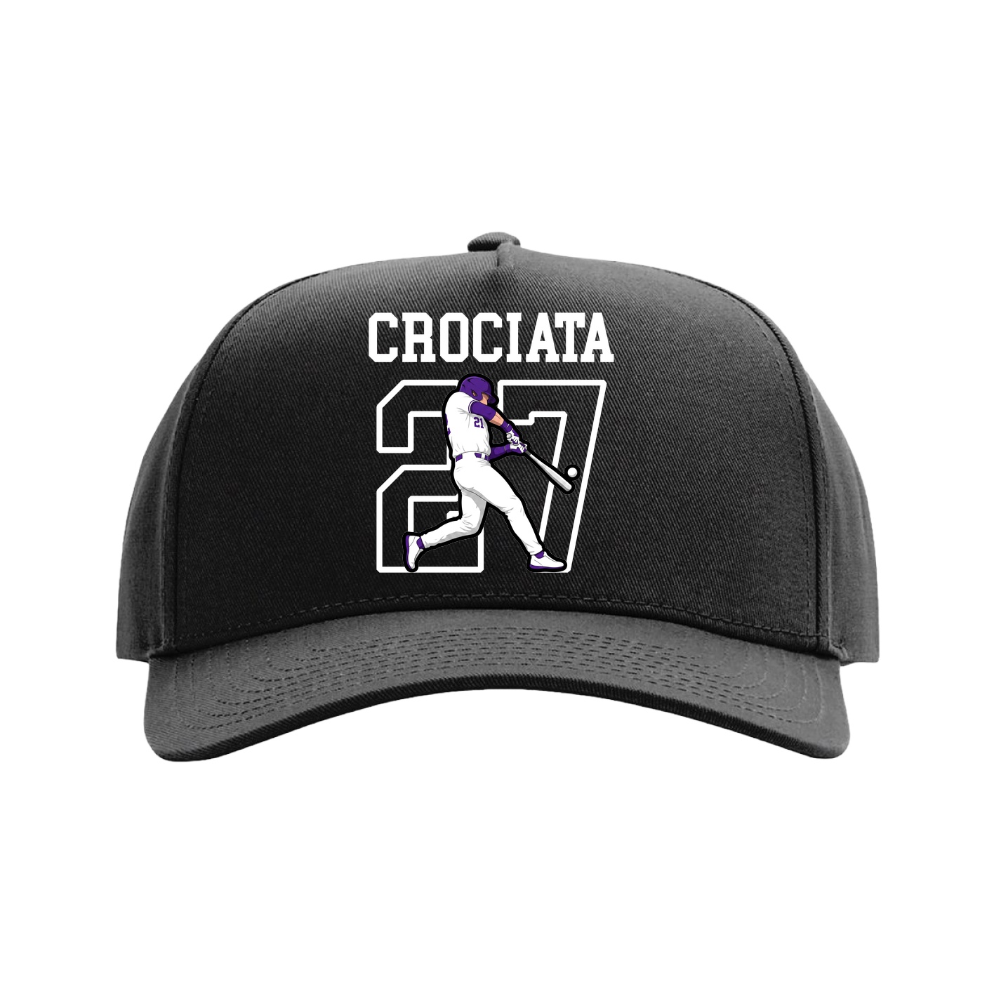 Full Fabric Five-Panel Champ Cap — Shirsey in Black