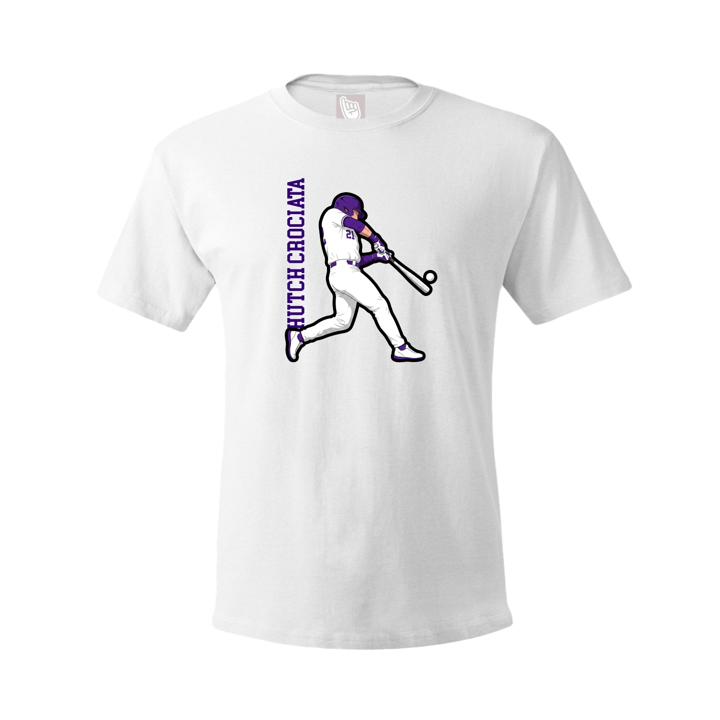 Youth Tee — Name Vertical in White