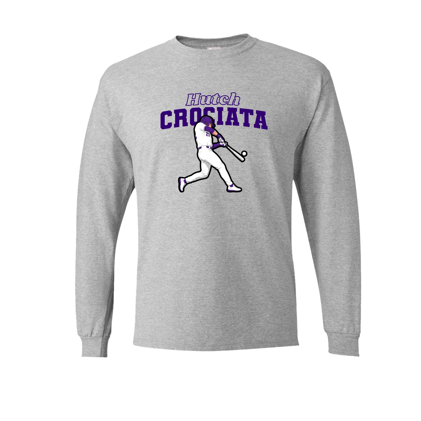 Long Sleeve Tee — Name Arch in Grey