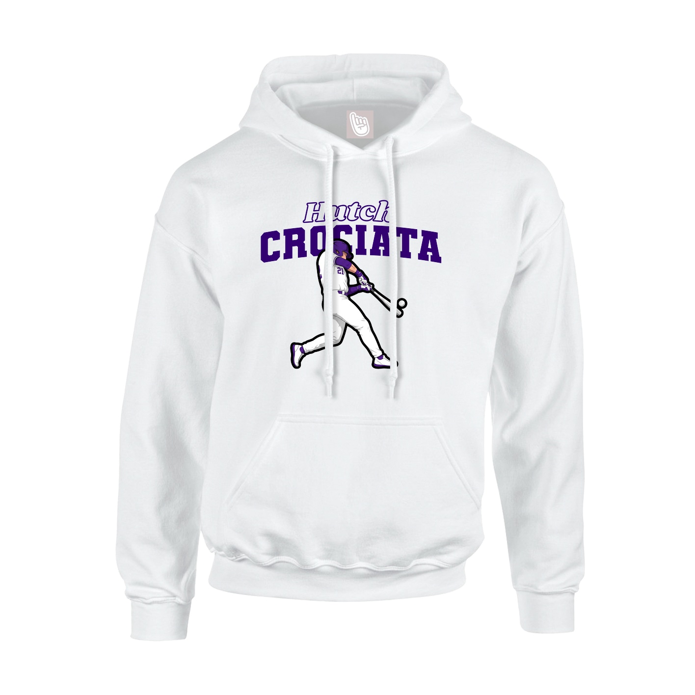 Hoodie — Name Arch in White