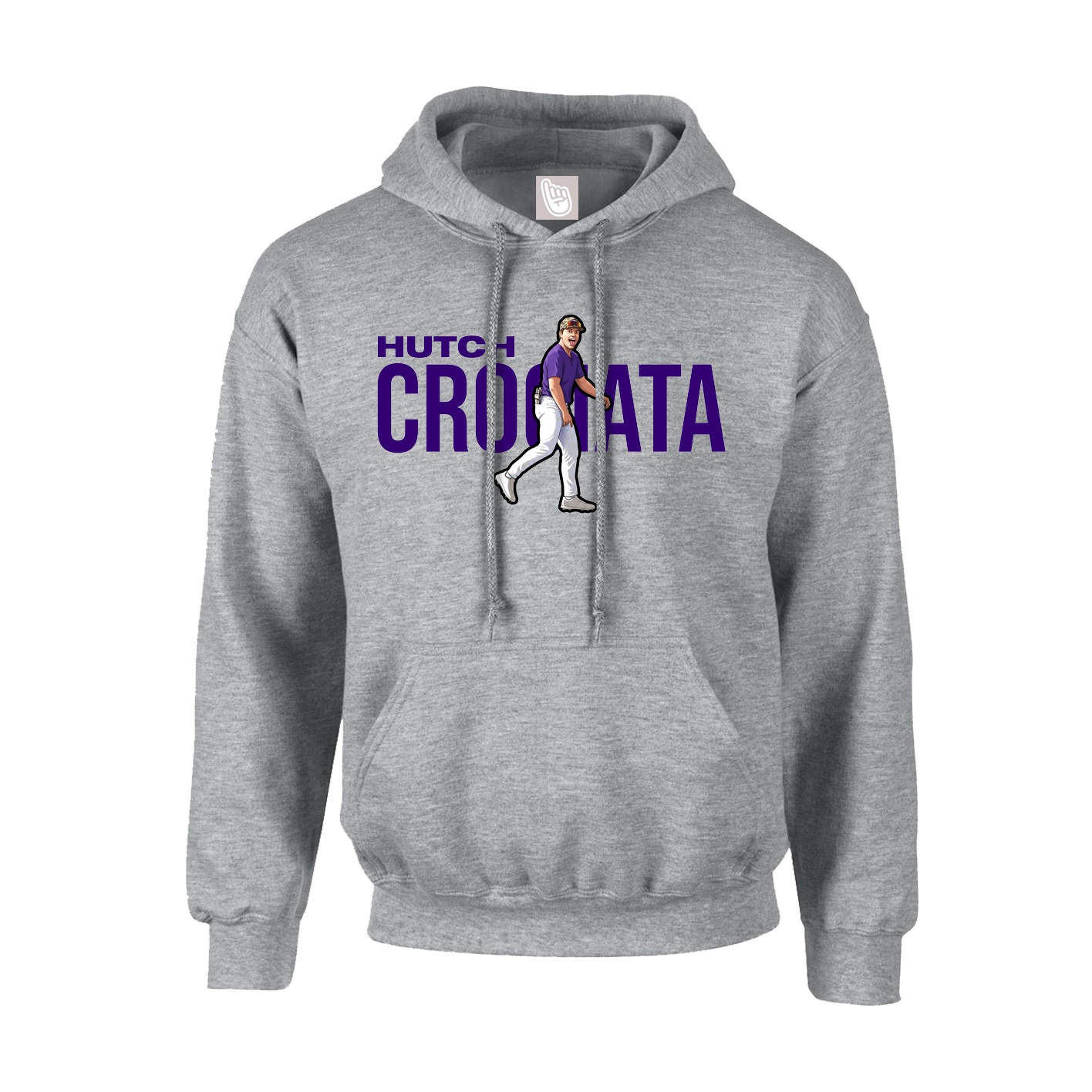 Hoodie — Player Name in Grey