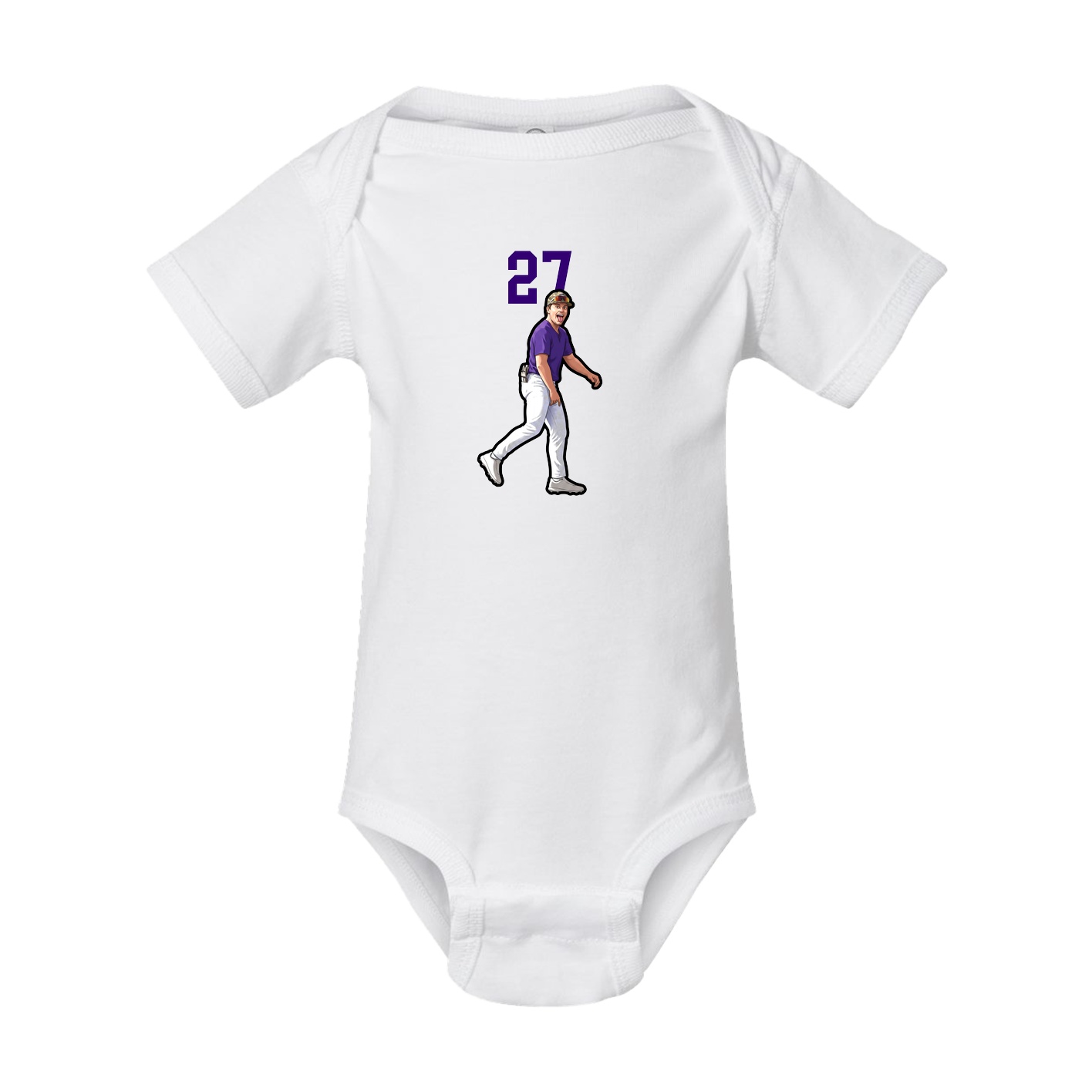 Baby Onesie — Number Top in White