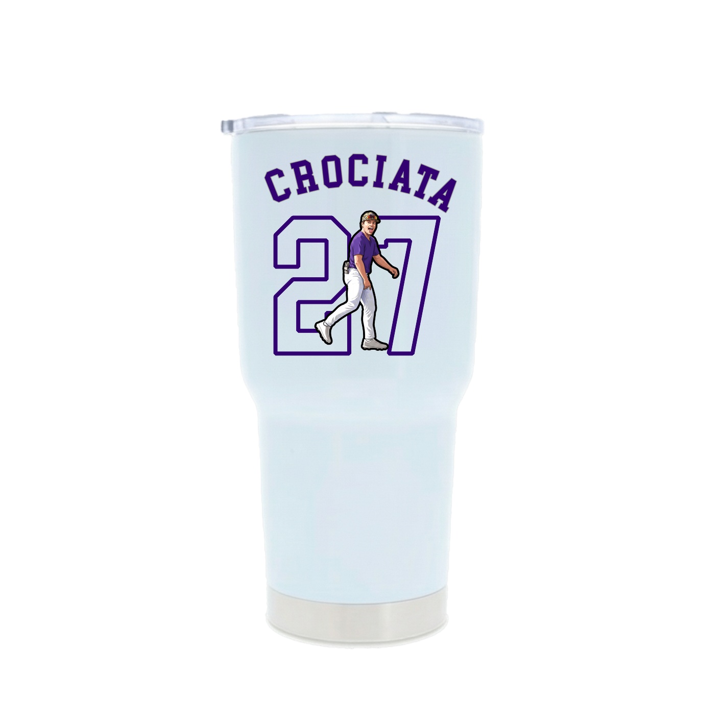 30oz Stainless Steel Tumbler — Shirsey Arch in White