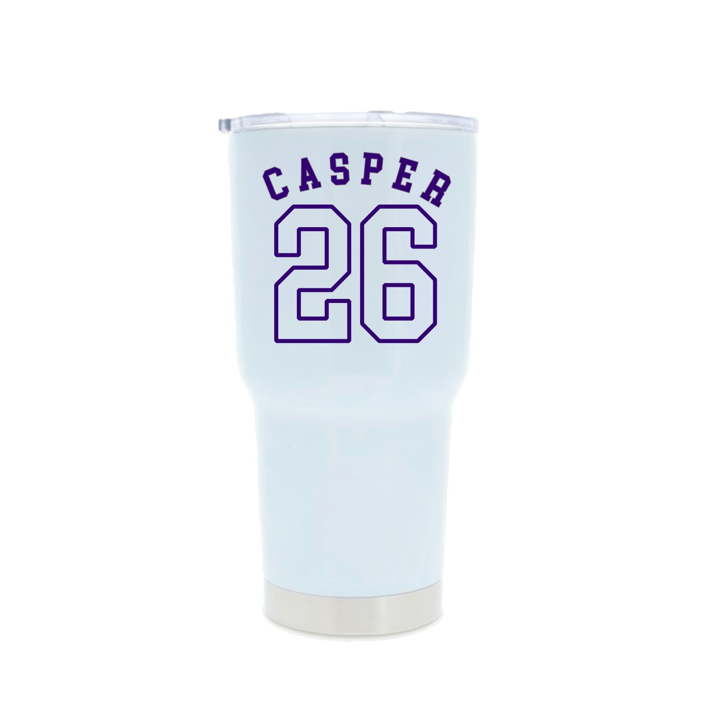 30oz Stainless Steel Tumbler — Shirsey Arch in White