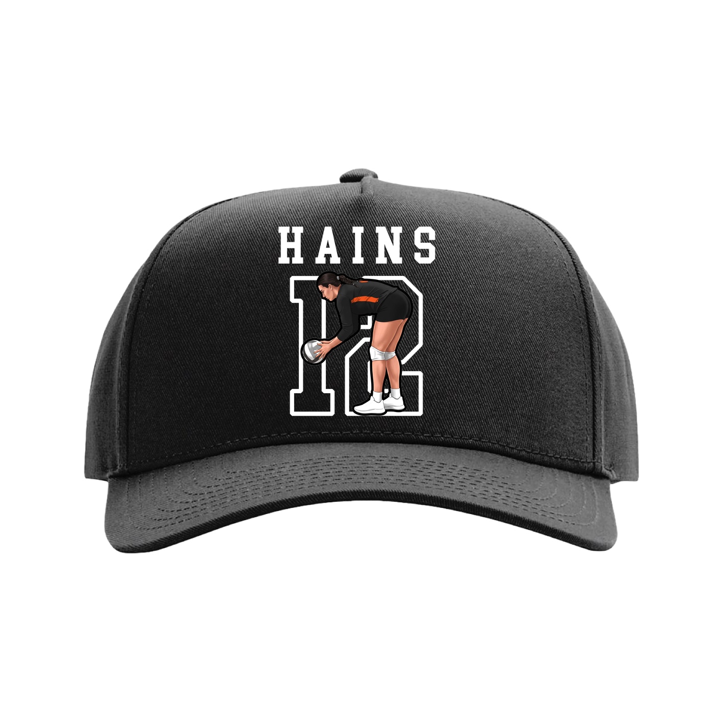 Full Fabric Five-Panel Champ Cap — Shirsey in Black