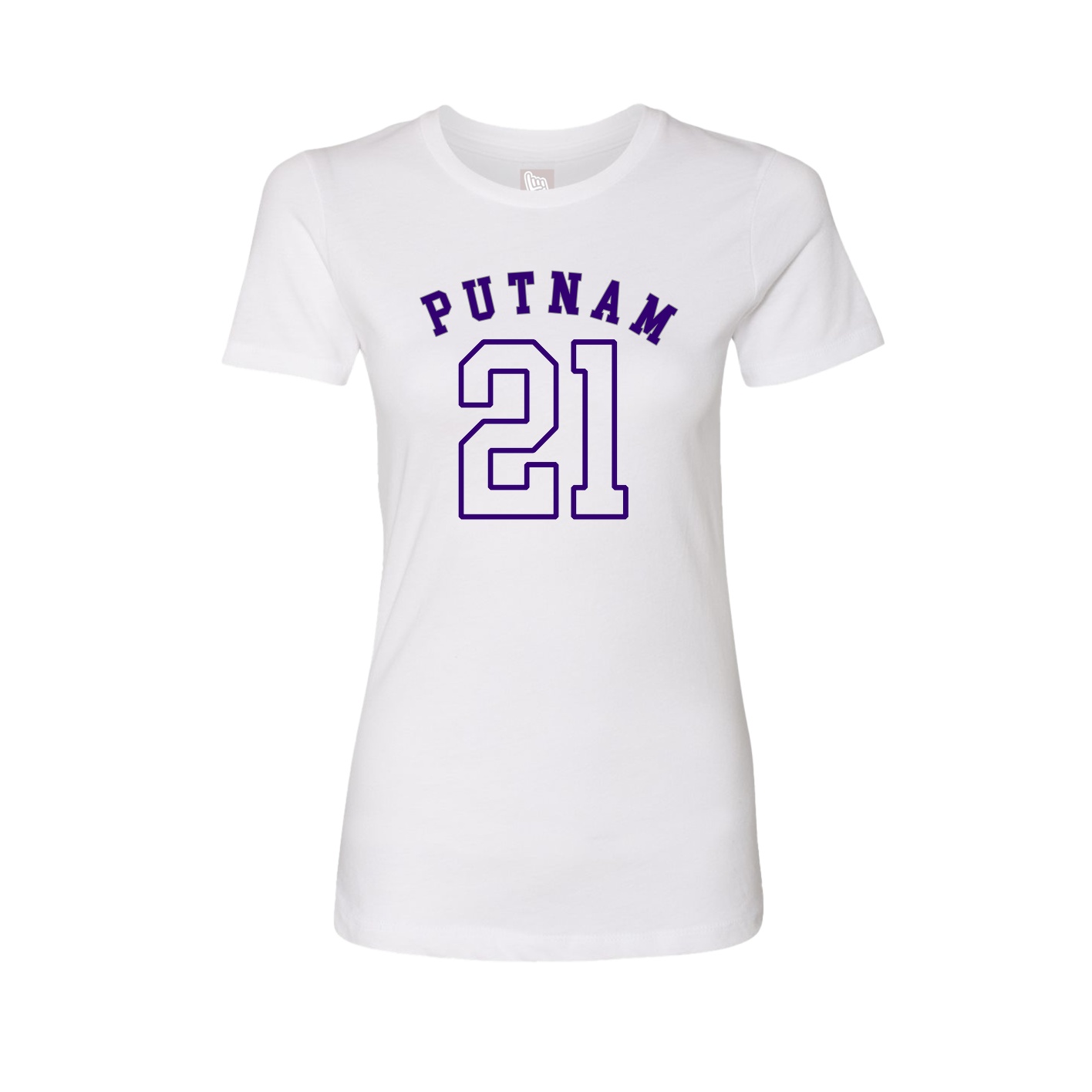 Fitted Women's Tee — Shirsey Arch in White