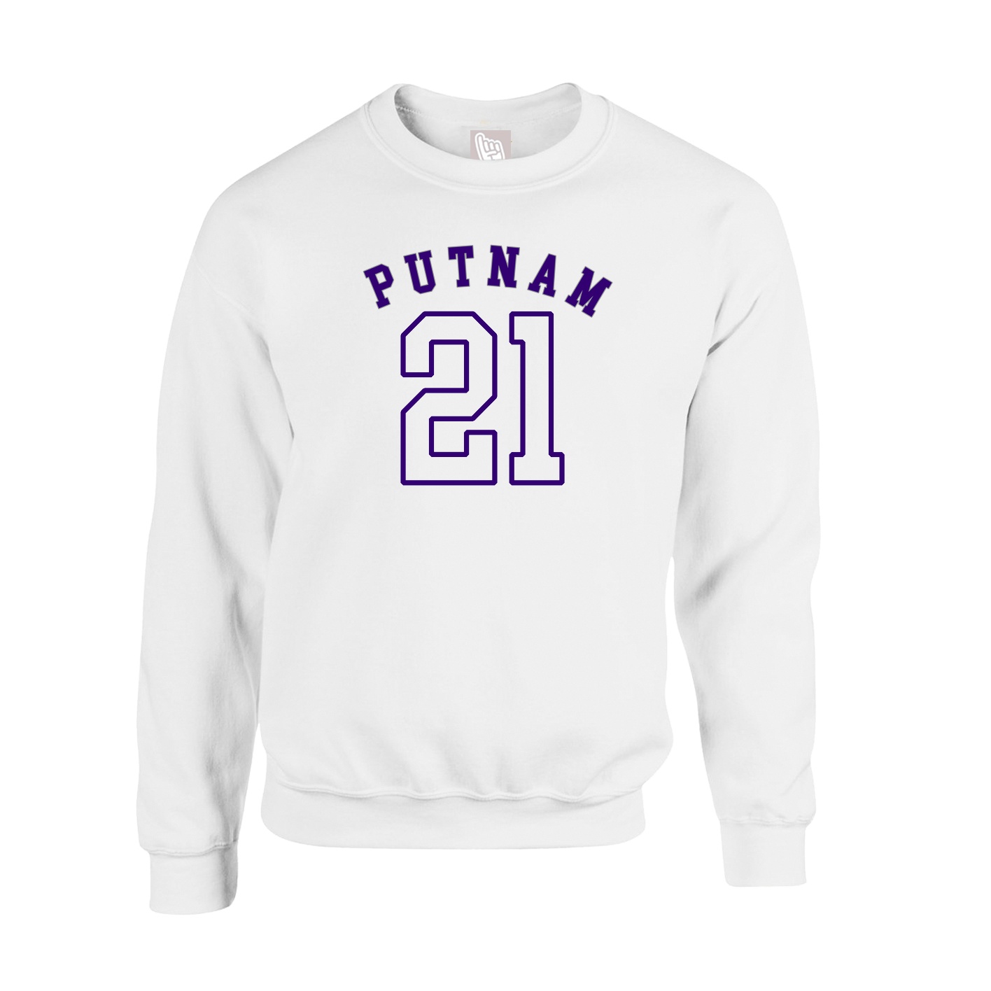 Fleece Crew — Shirsey Arch in White