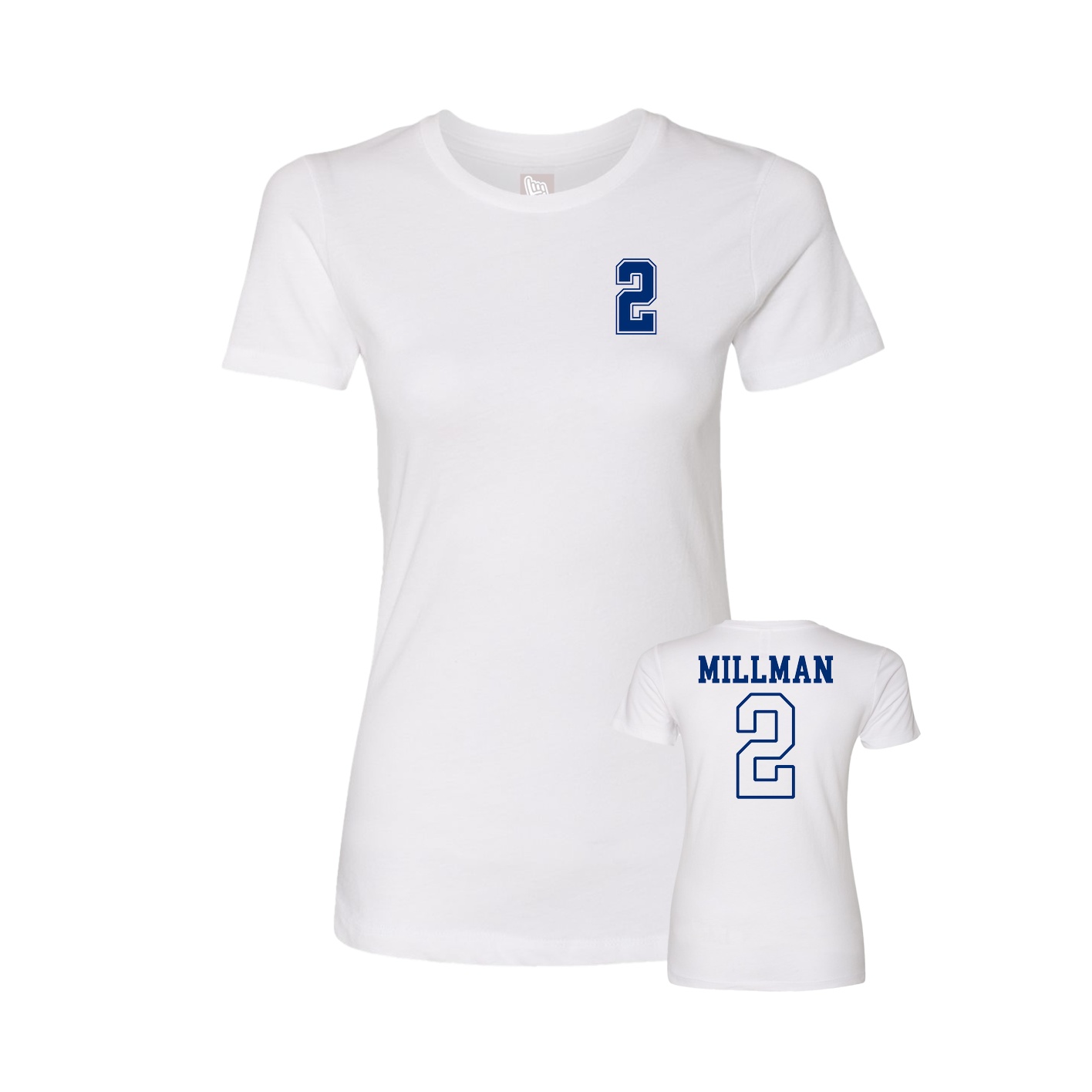 Womens Tee — Chest Back in White