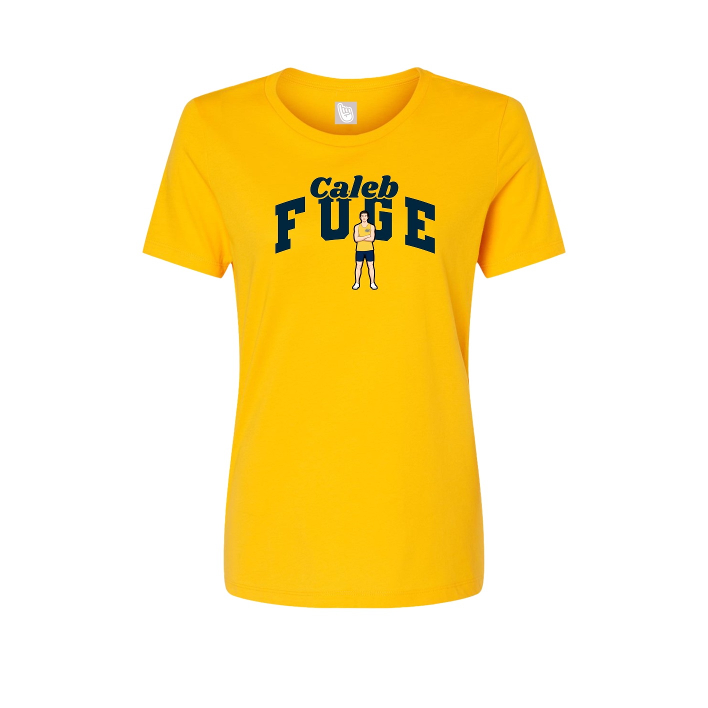 Fitted Women's Tee — Signature Arch in Gold