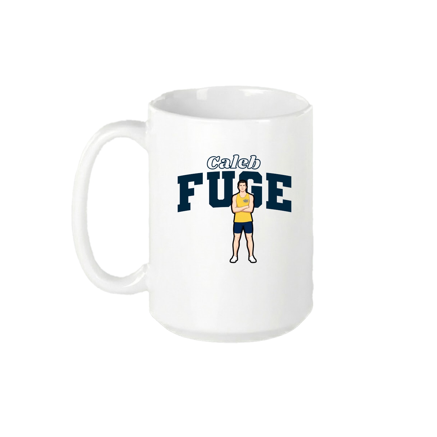 15oz Coffee Mug — Name Arch in White