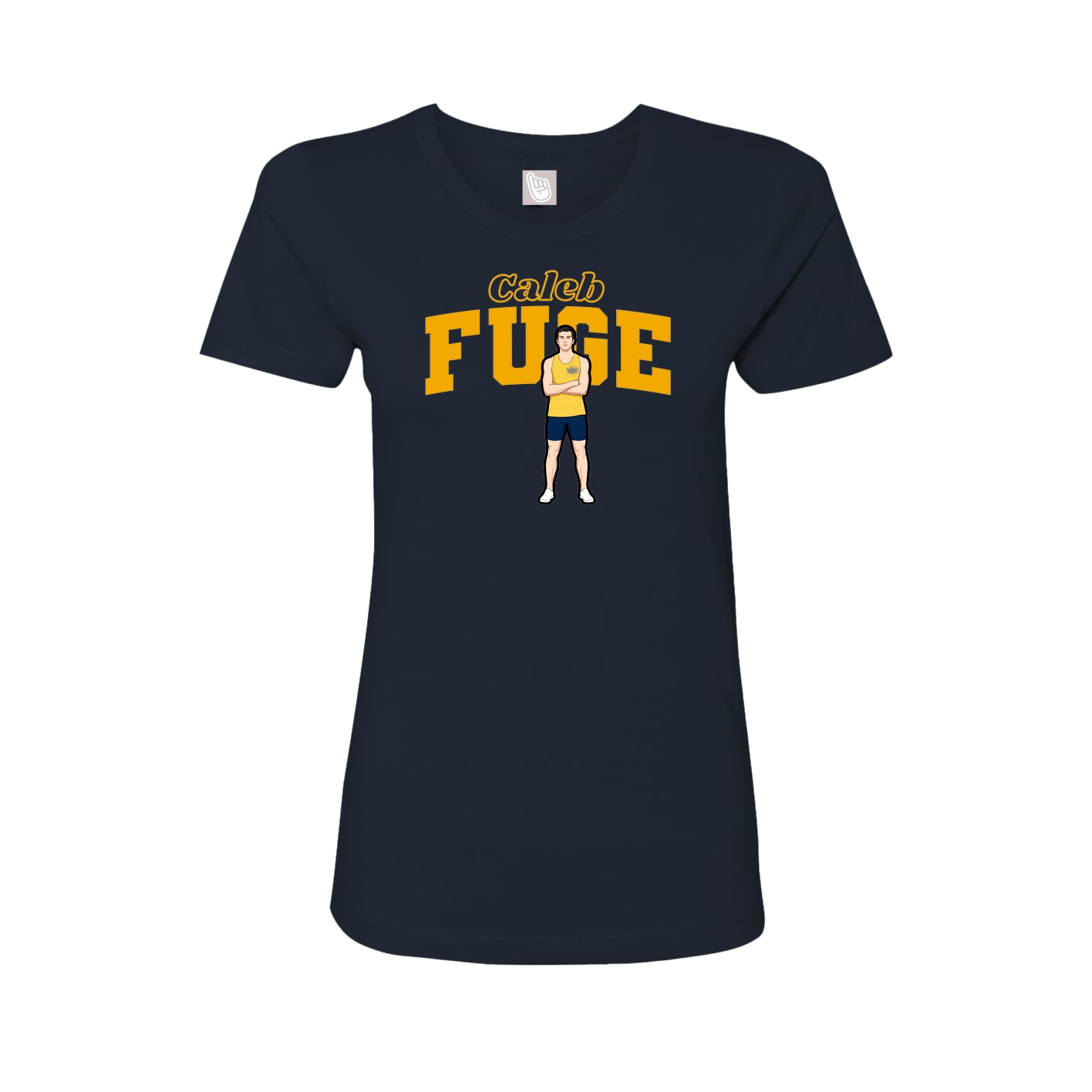 Fitted Women's Tee — Name Arch in Navy