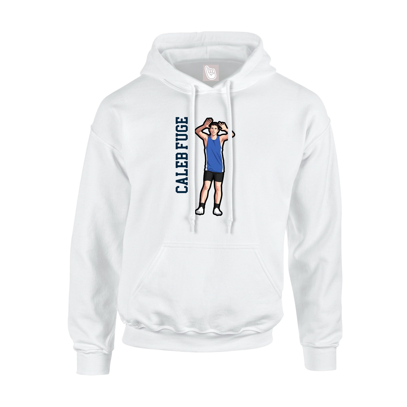 Hoodie — Name Vertical in White