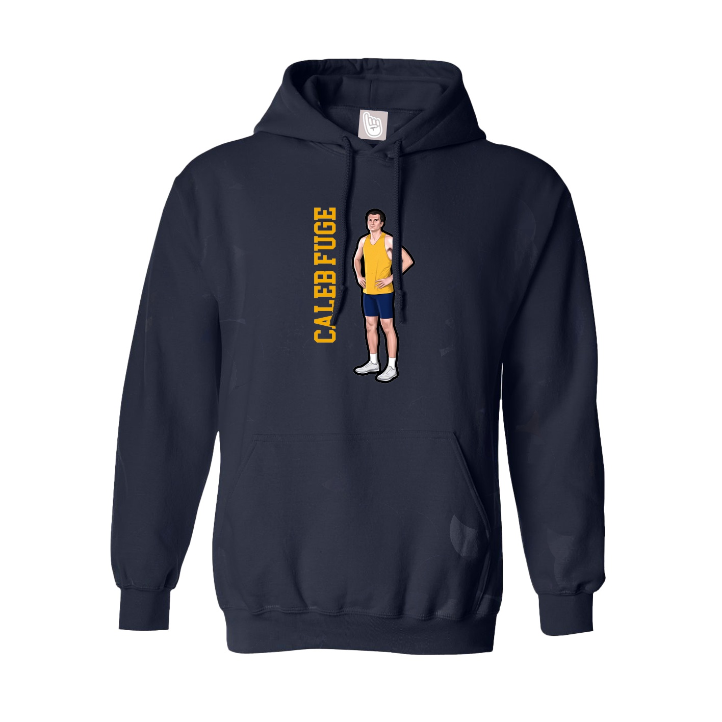 Youth Hoodie — Name Vertical in Navy