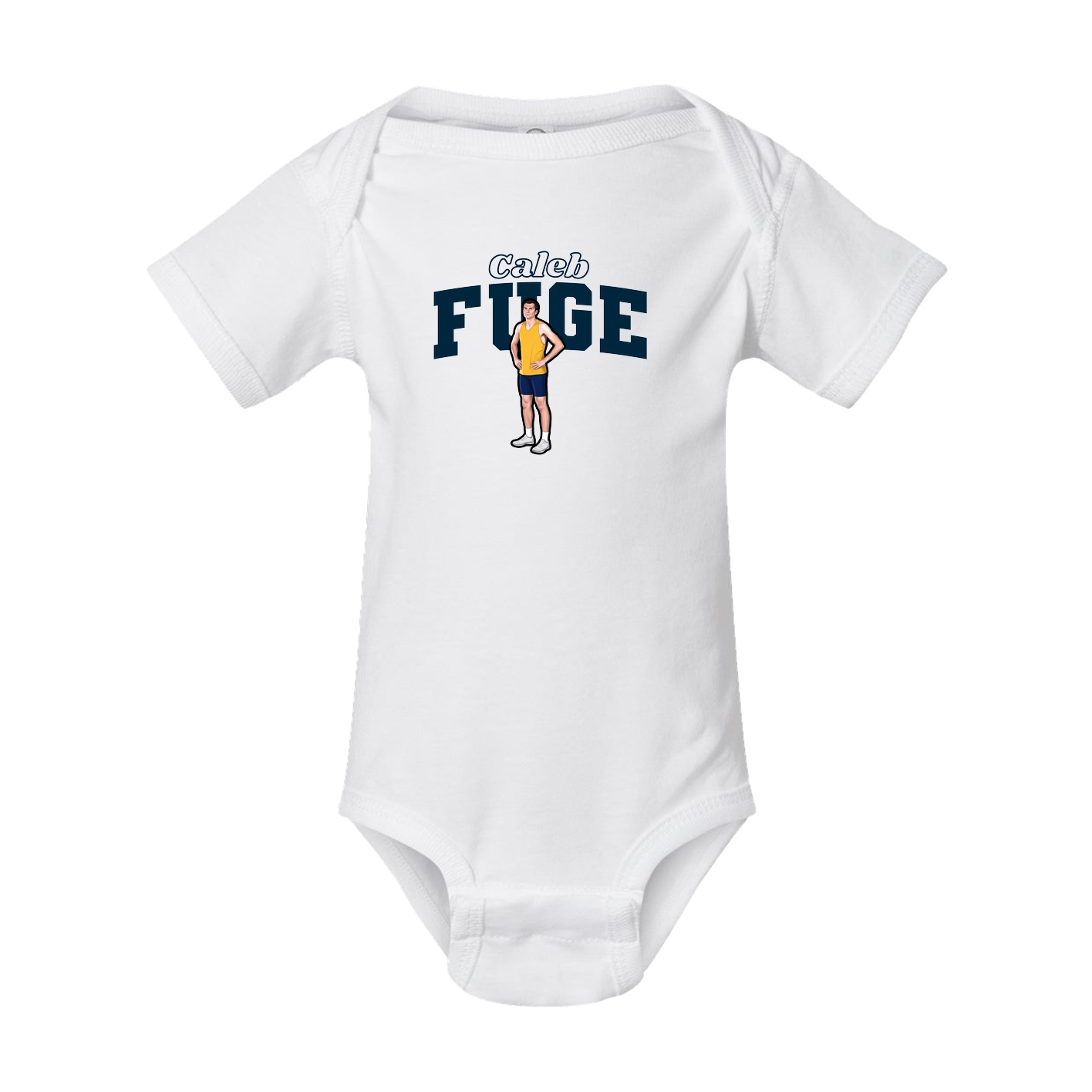 Baby Onesie — Name Arch in White