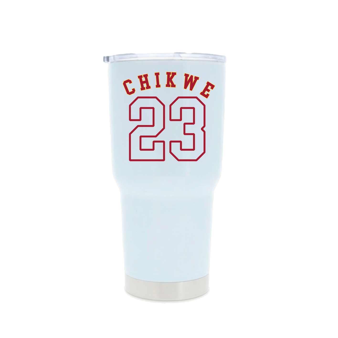 30oz Stainless Steel Tumbler — Shirsey Arch in White