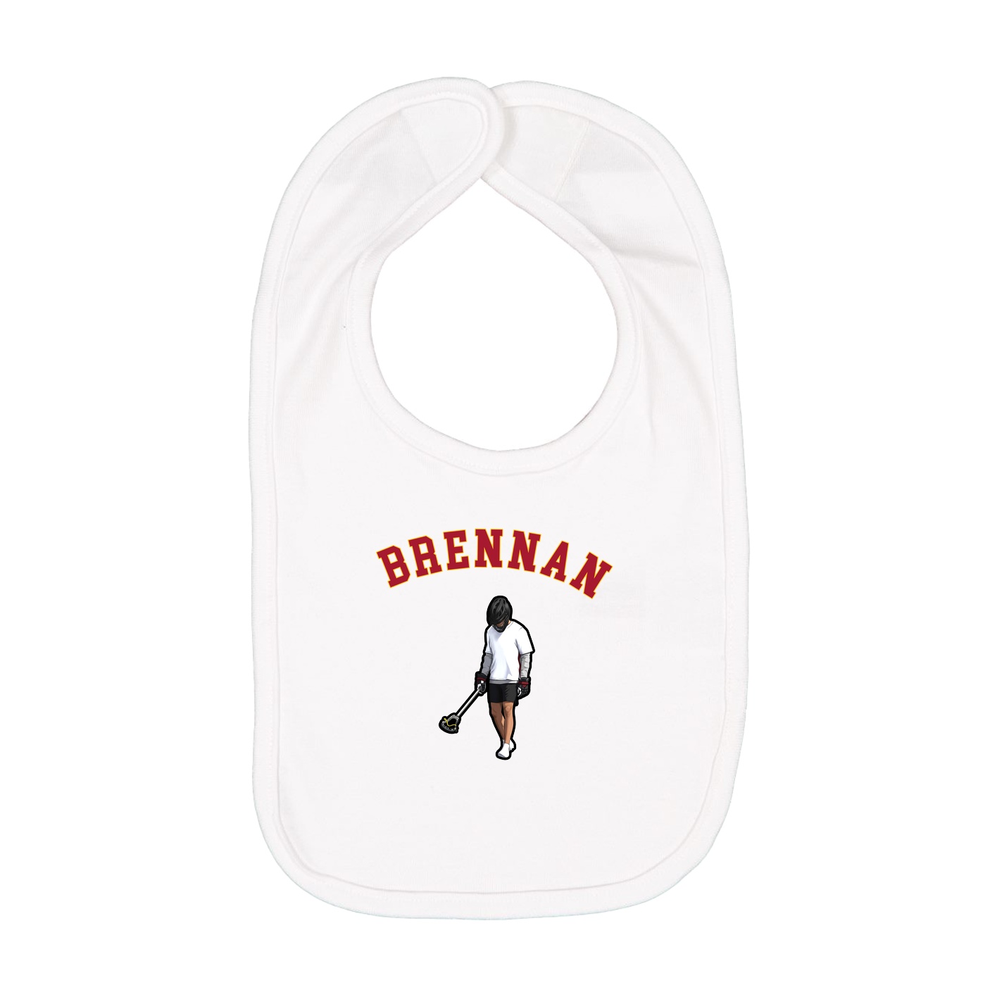 Infant Bib — Shirsey Arch in White