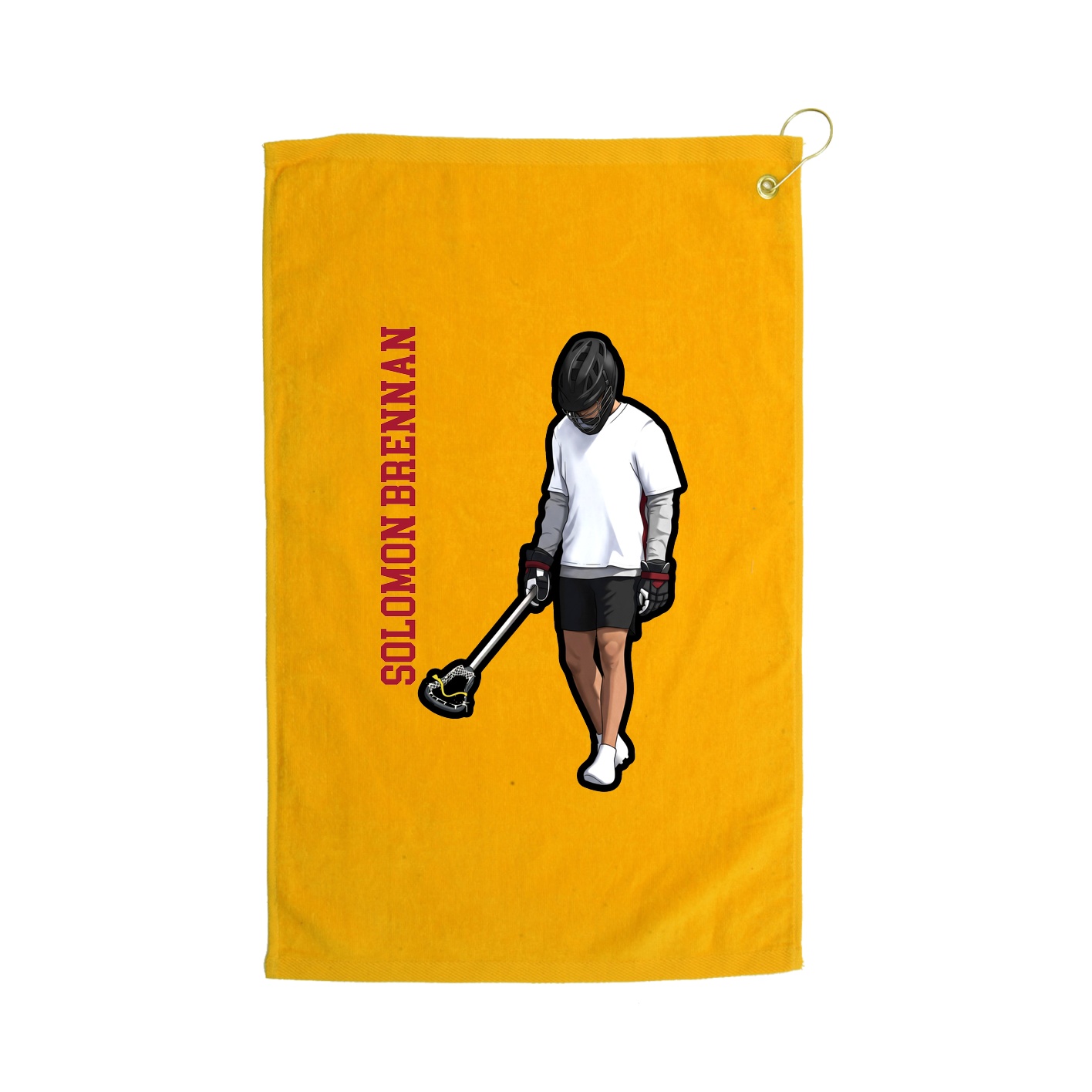Golf Towel — Name Vertical in Gold