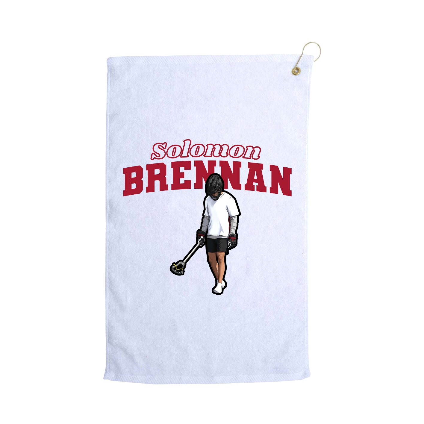 Golf Towel — Name Arch in White