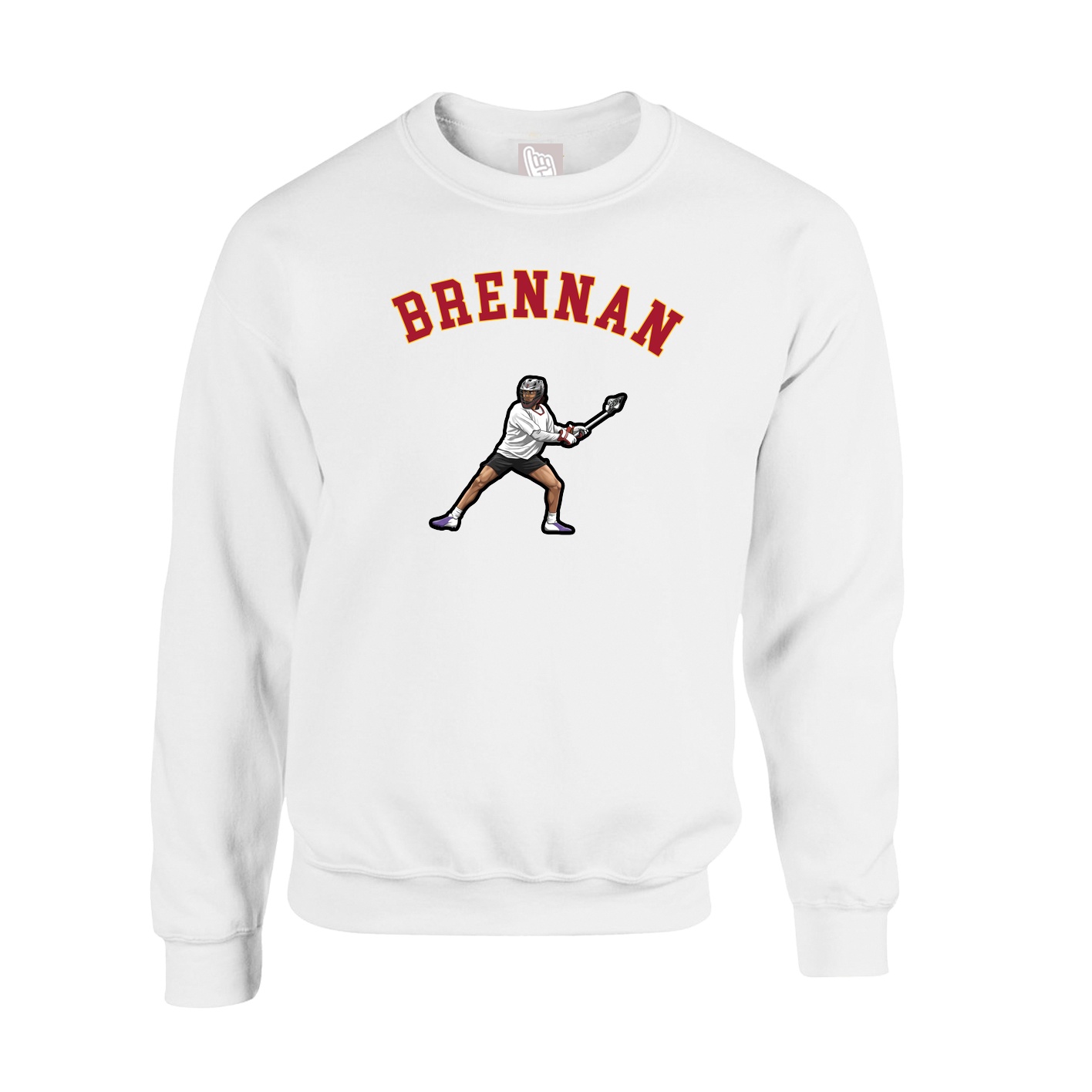 Fleece Crew — Shirsey Arch in White