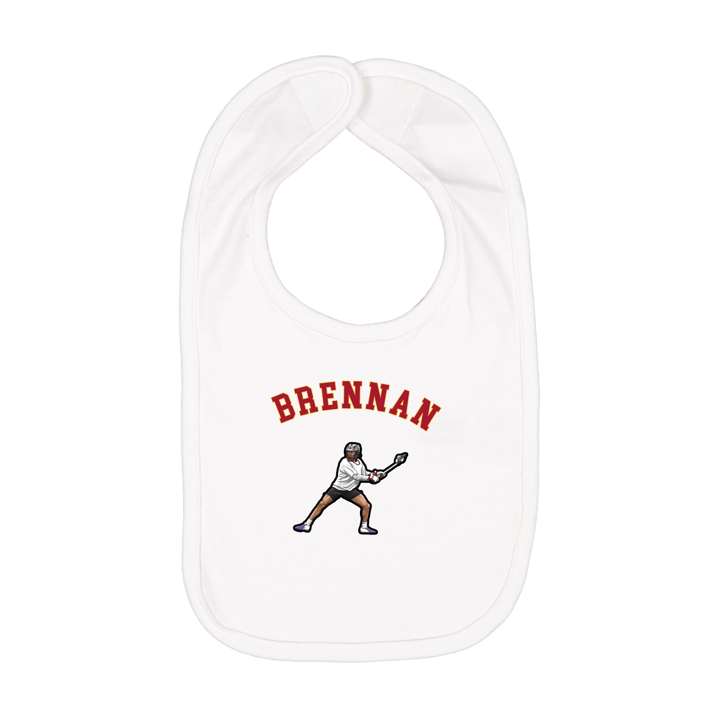Infant Bib — Shirsey Arch in White