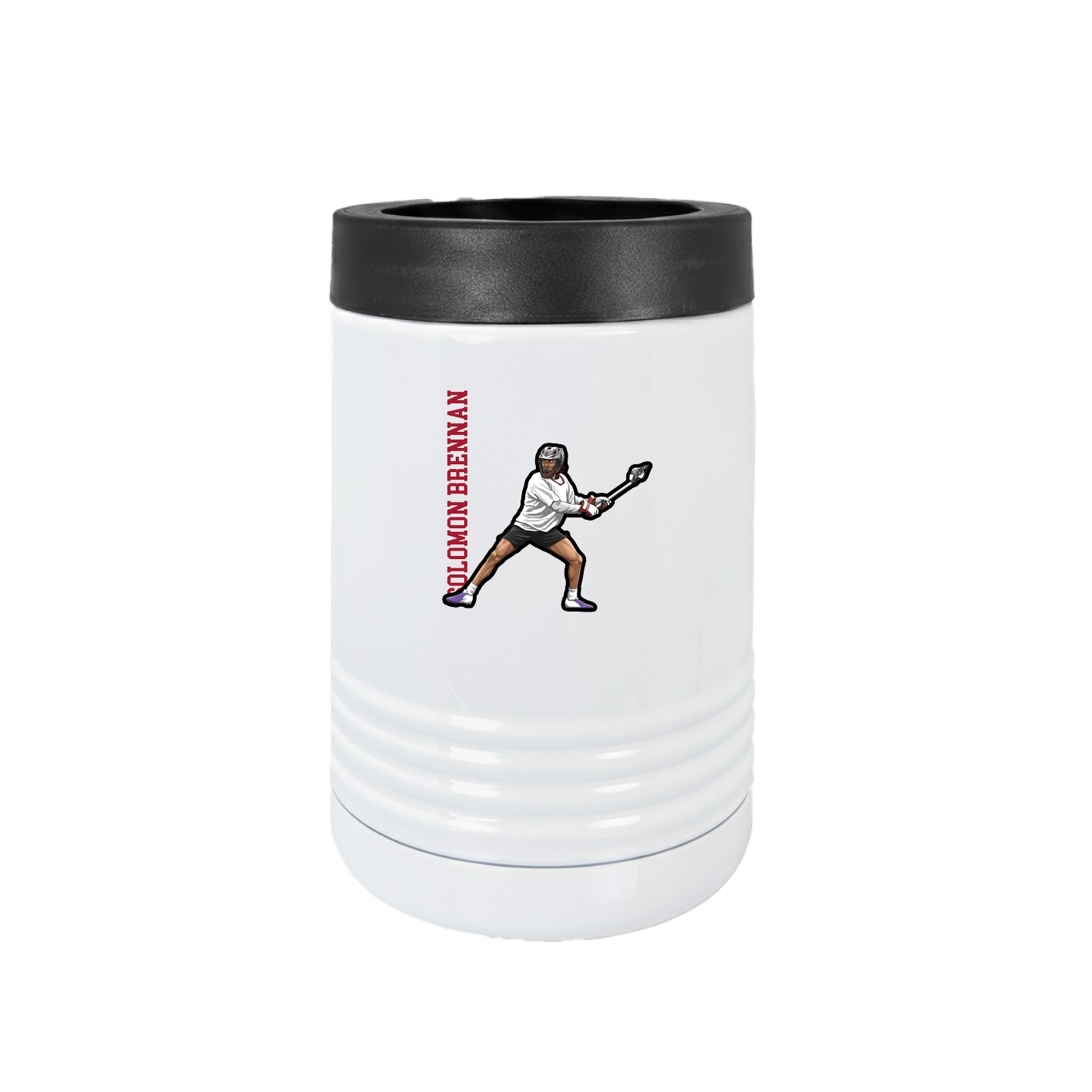 Beverage Holder — Name Vertical in White