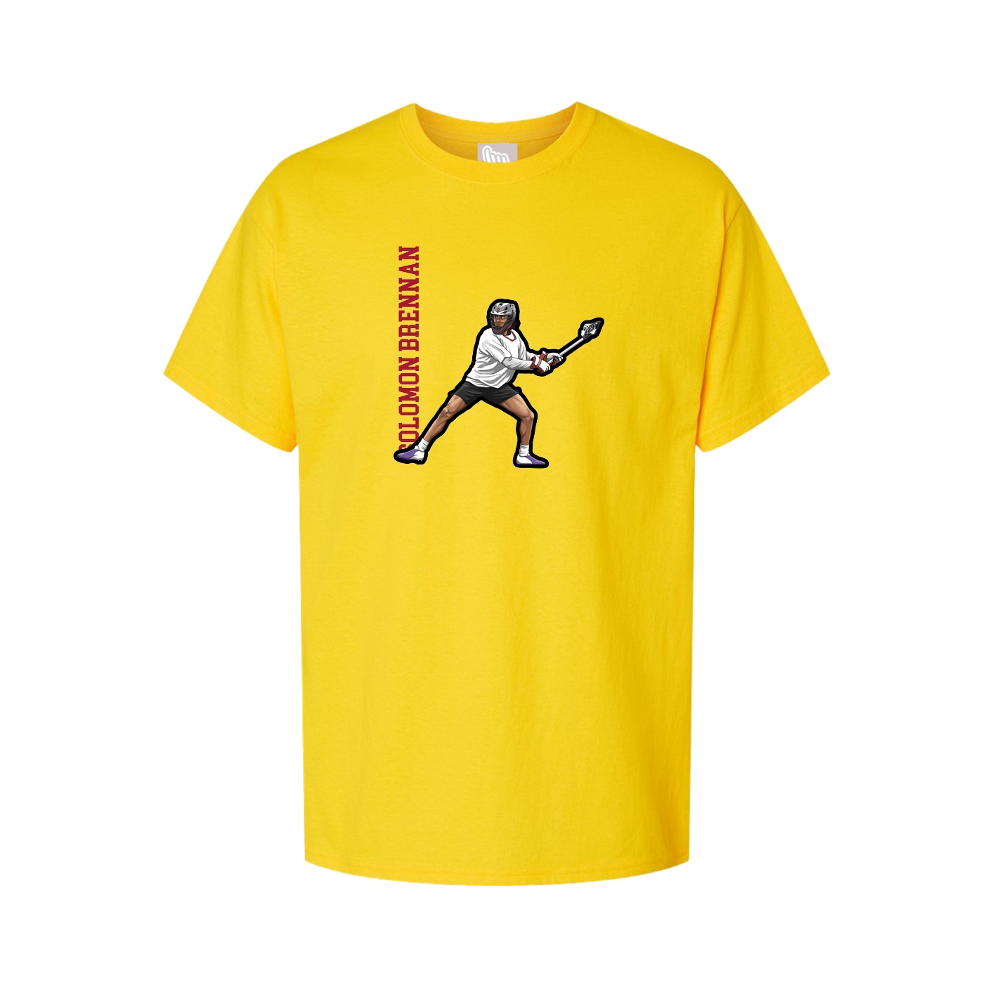 Youth Tee — Name Vertical in Gold