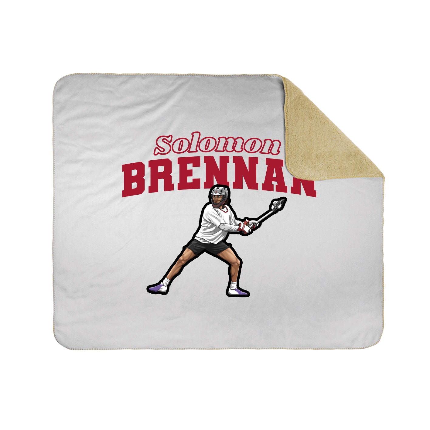 Throw Blanket — Name Arch in White
