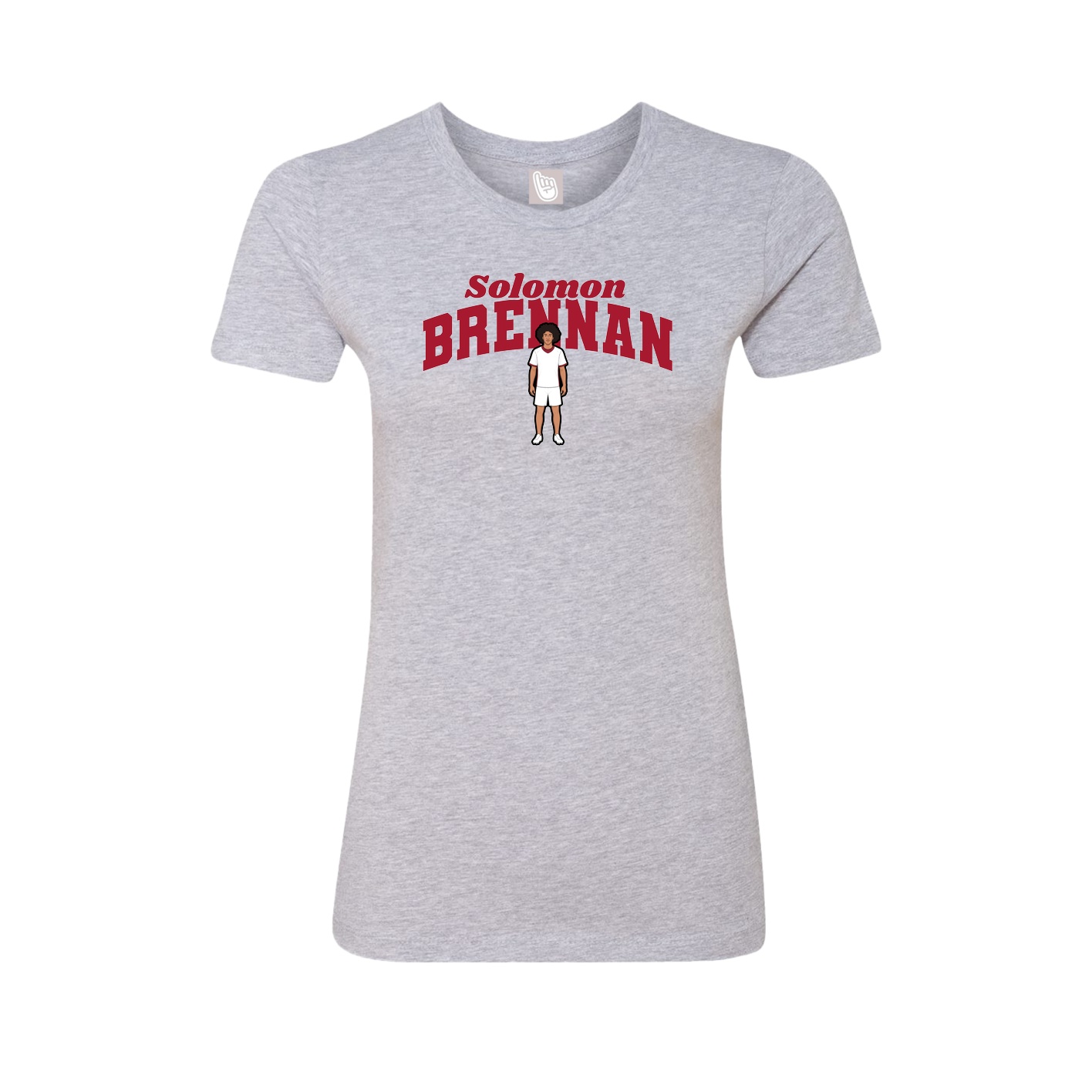 Fitted Women's Tee — Signature Arch in Grey
