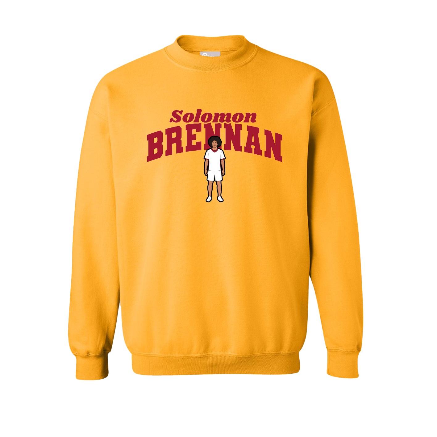 Fleece Crew — Signature Arch in Gold