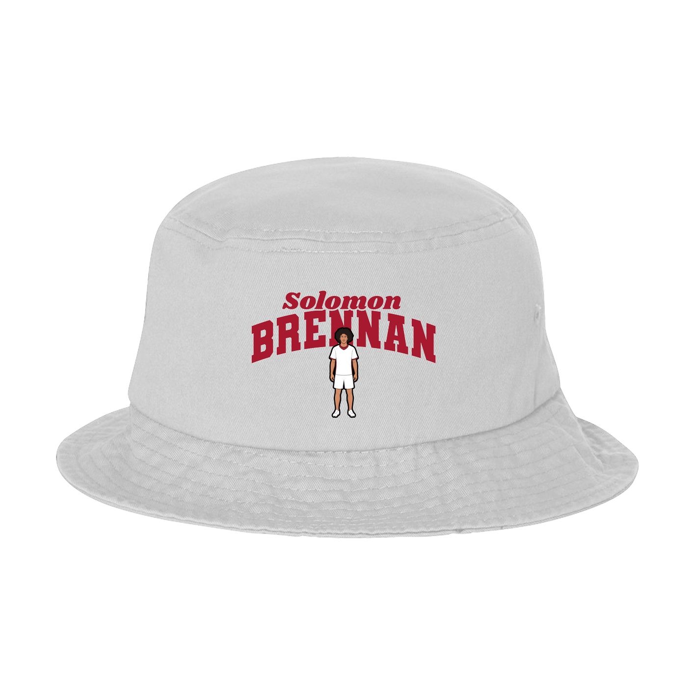 Bucket Cap — Signature Arch in White