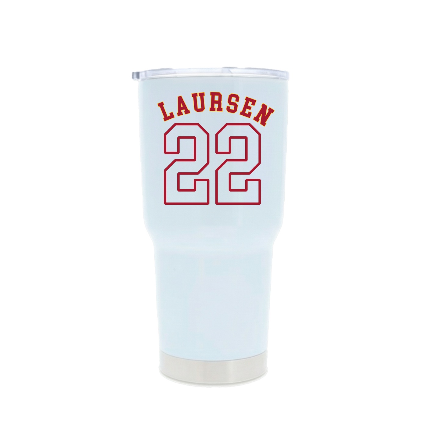 30oz Stainless Steel Tumbler — Shirsey Arch in White
